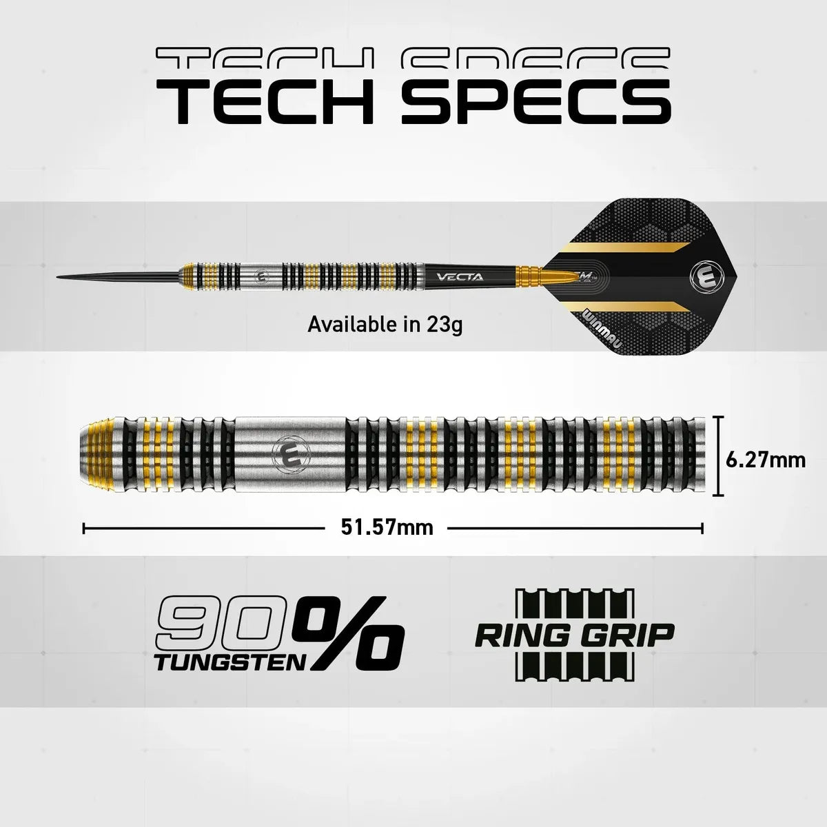 Winmau Nicholai Bado 90% Tungsten Steel Tip Darts - view 8