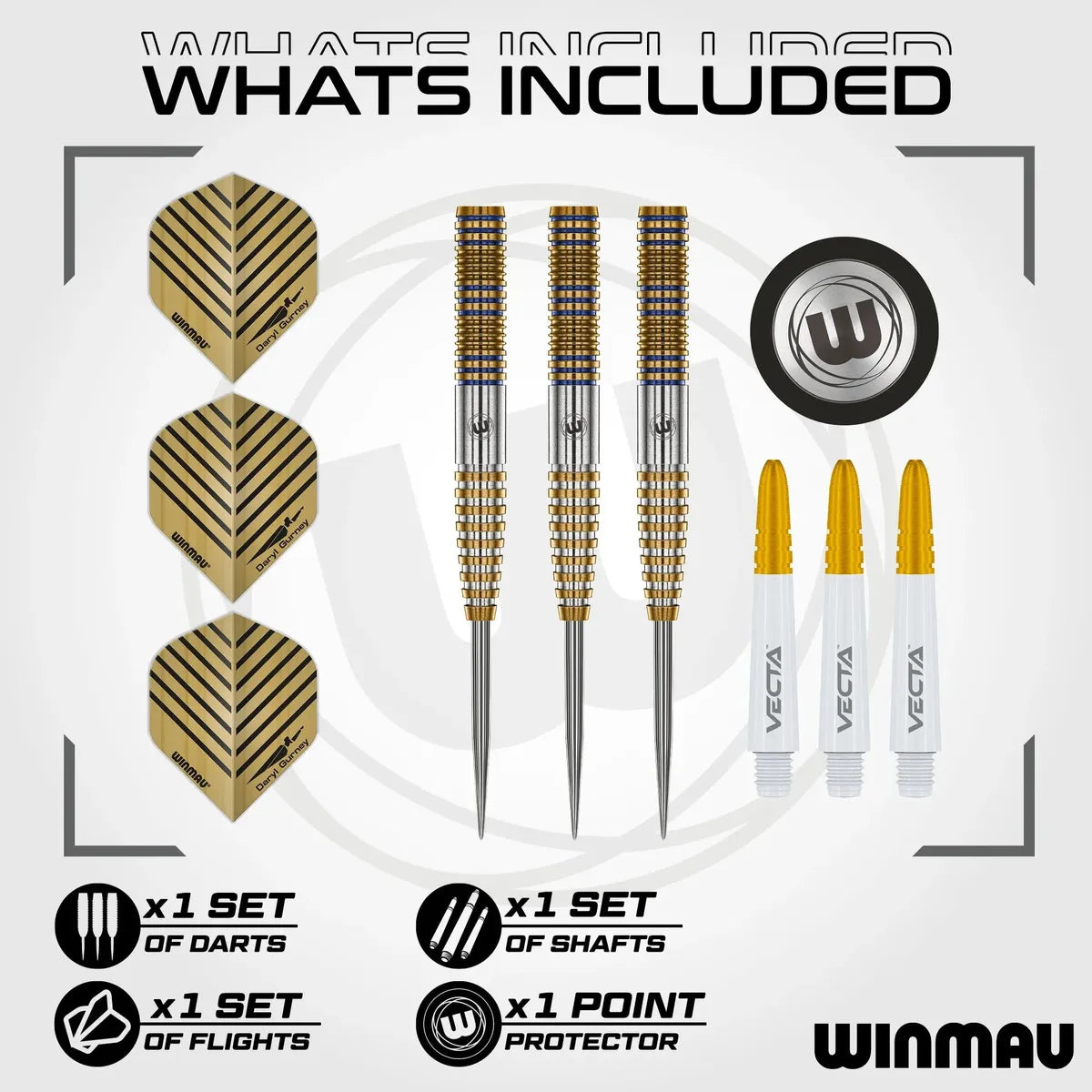 Winmau Daryl Gurney Signature Edition 95% Tungsten Steel Tip Darts - view 3