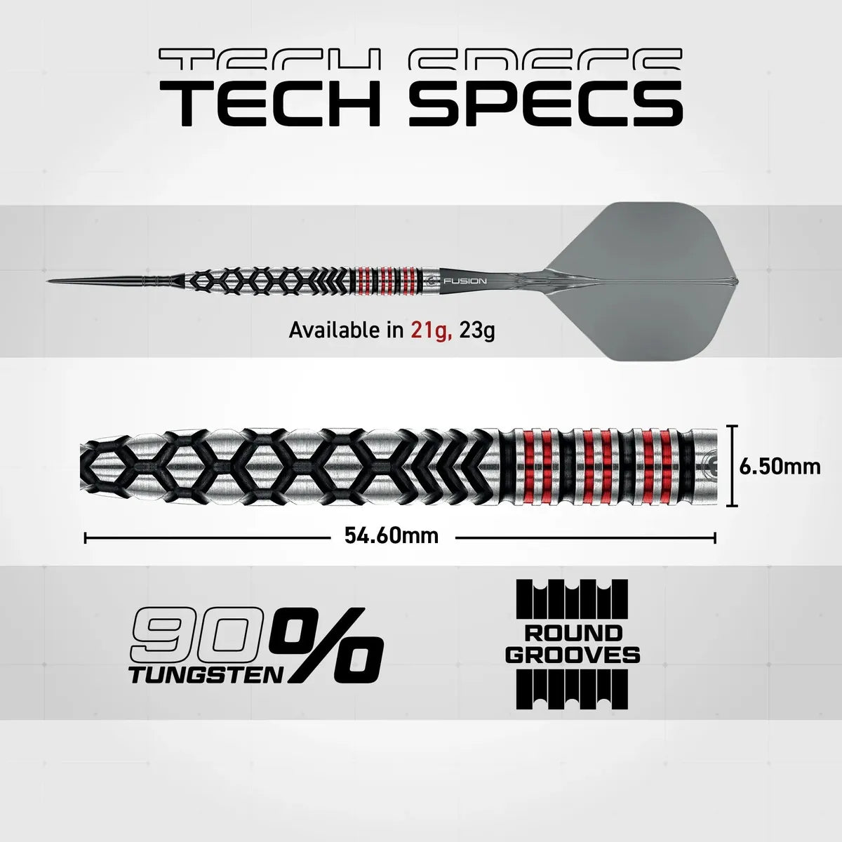 Winmau Fornax Tapered SP 90% Tungsten Steel Tip Darts - view 10