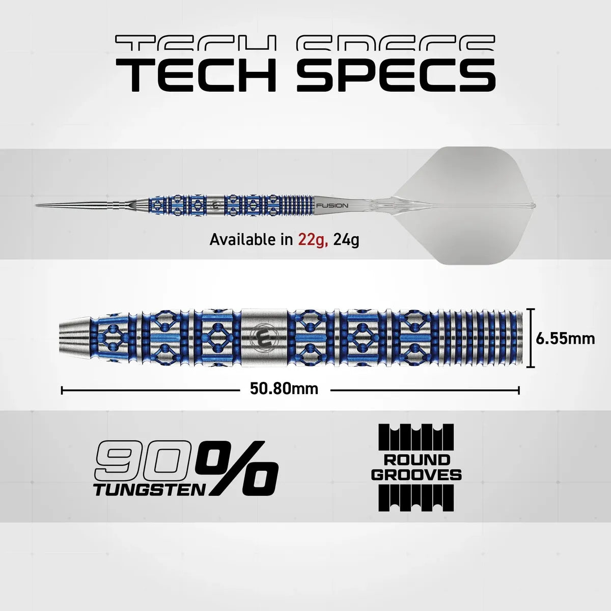 Winmau Lunaris Tapered SP 90% Tungsten Steel Tip Darts - view 10