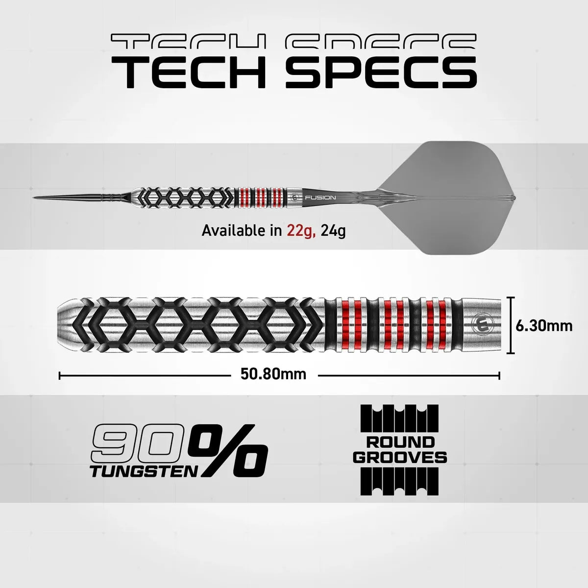 Winmau Fornax Parallel SP 90% Tungsten Steel Tip Darts - view 10