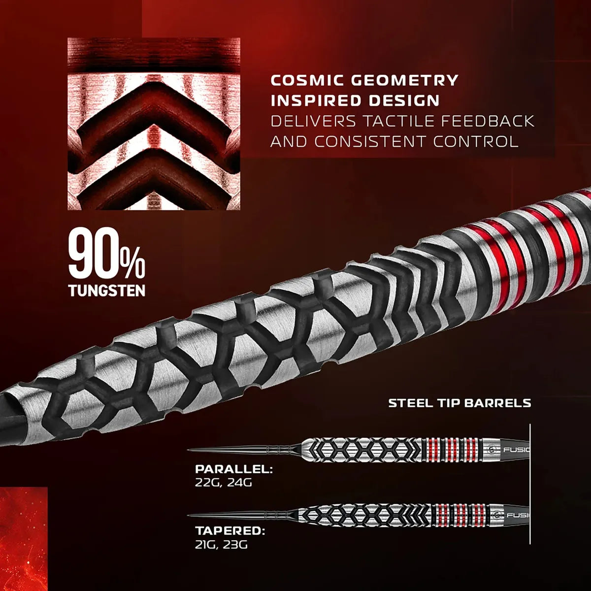Winmau Fornax Parallel SP 90% Tungsten Steel Tip Darts - view 6