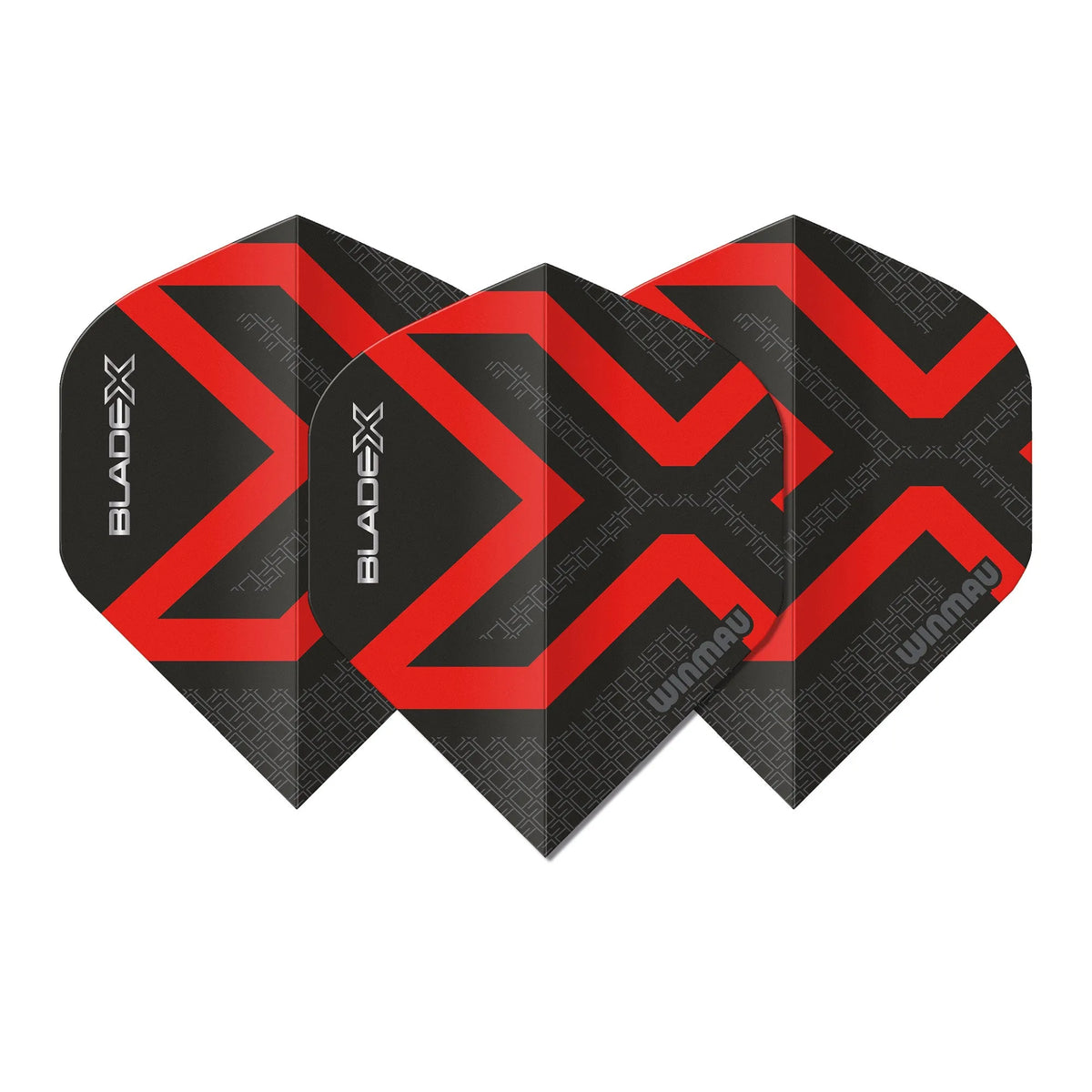 Winmau Prism Delta Metallic Black & Red Premium Standard Dart Flights
