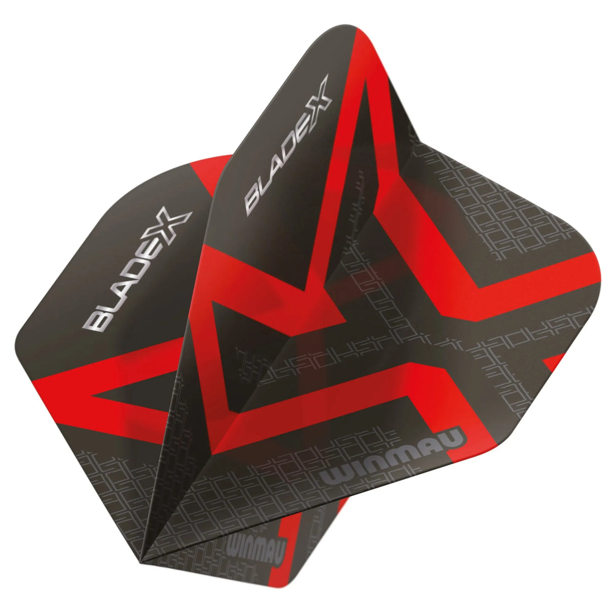 Winmau Prism Delta Metallic Black & Red Premium Standard Dart Flights - view 2