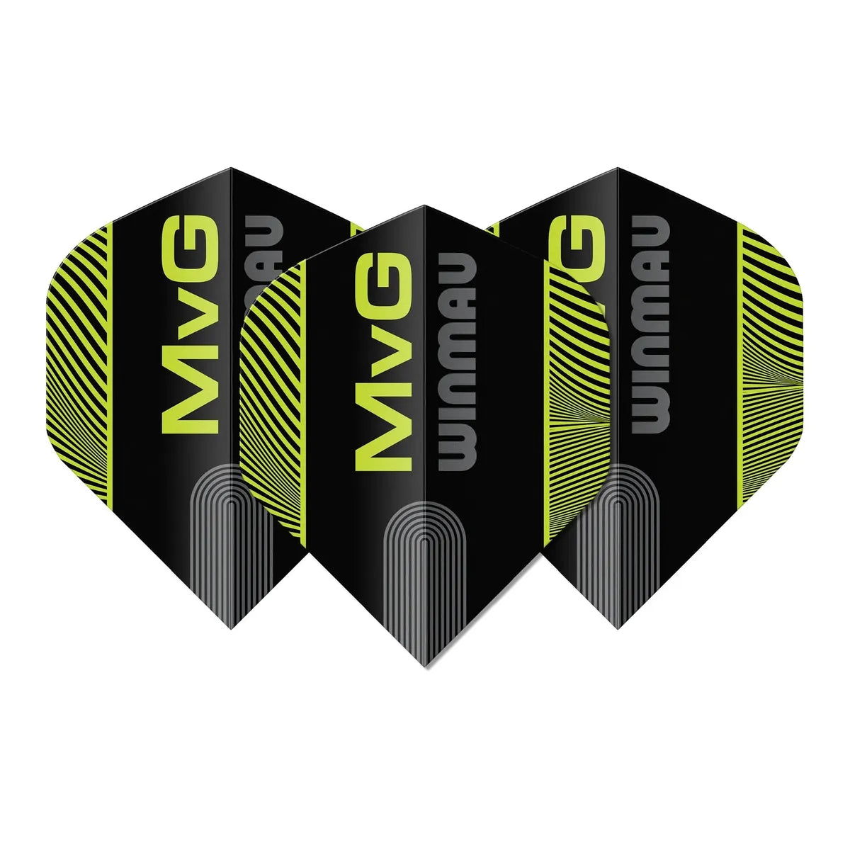 Winmau Prism Delta MvG Black & Green Logo Premium Standard Flights