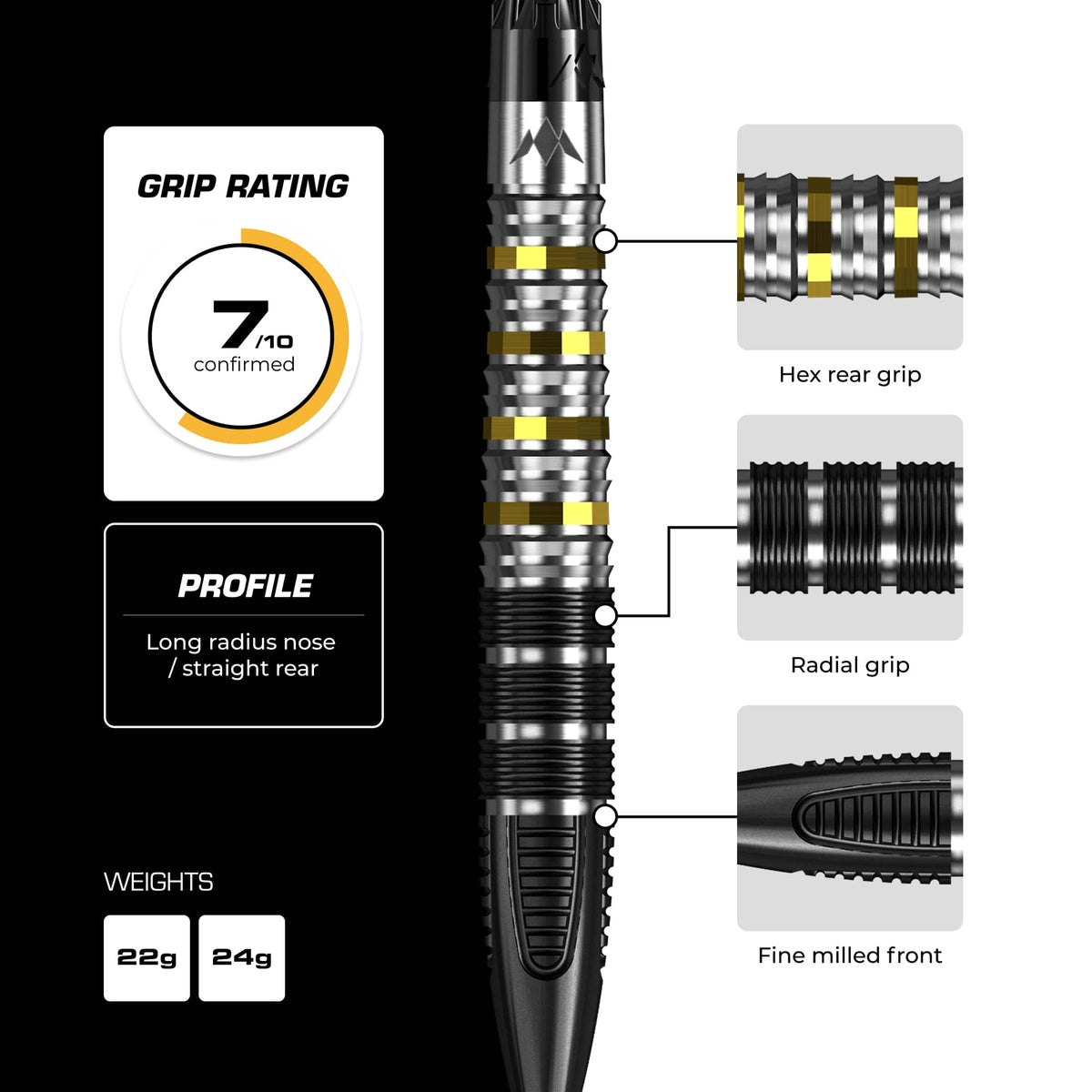 Mission Astro R2.5 95% Tungsten Steel Tip Darts - view 4