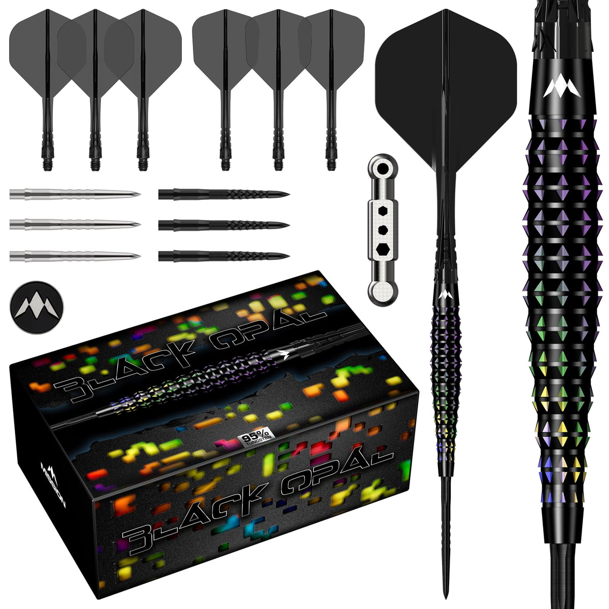 Mission Black Opal 95% Tungsten Steel Tip Darts