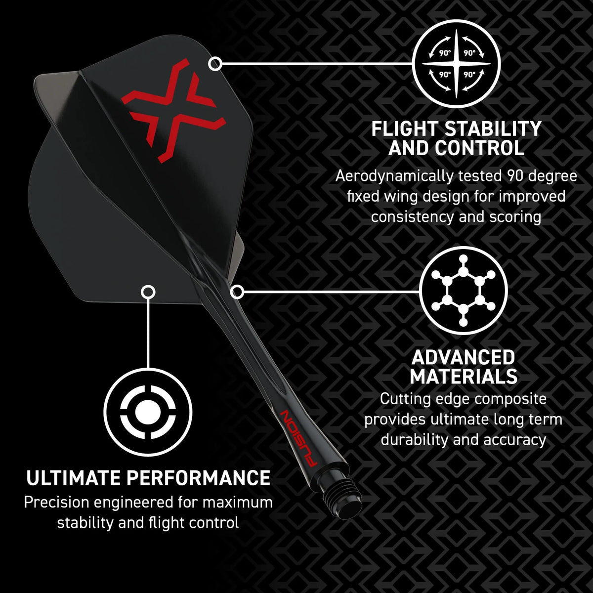 Winmau Blade X Fusion Integrated Flight System - view 2