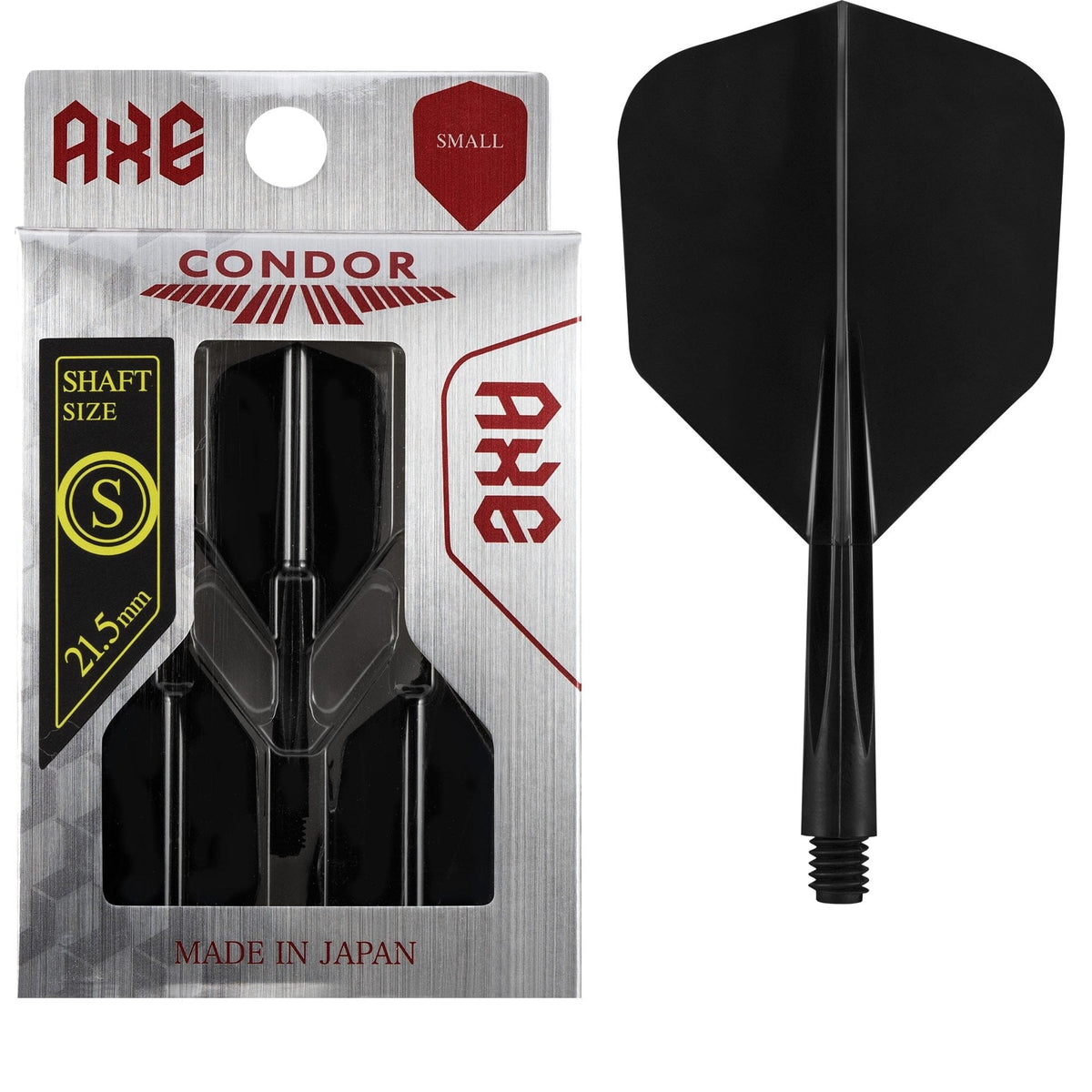 Condor AXE Dart Flights - Small - Black - view 3