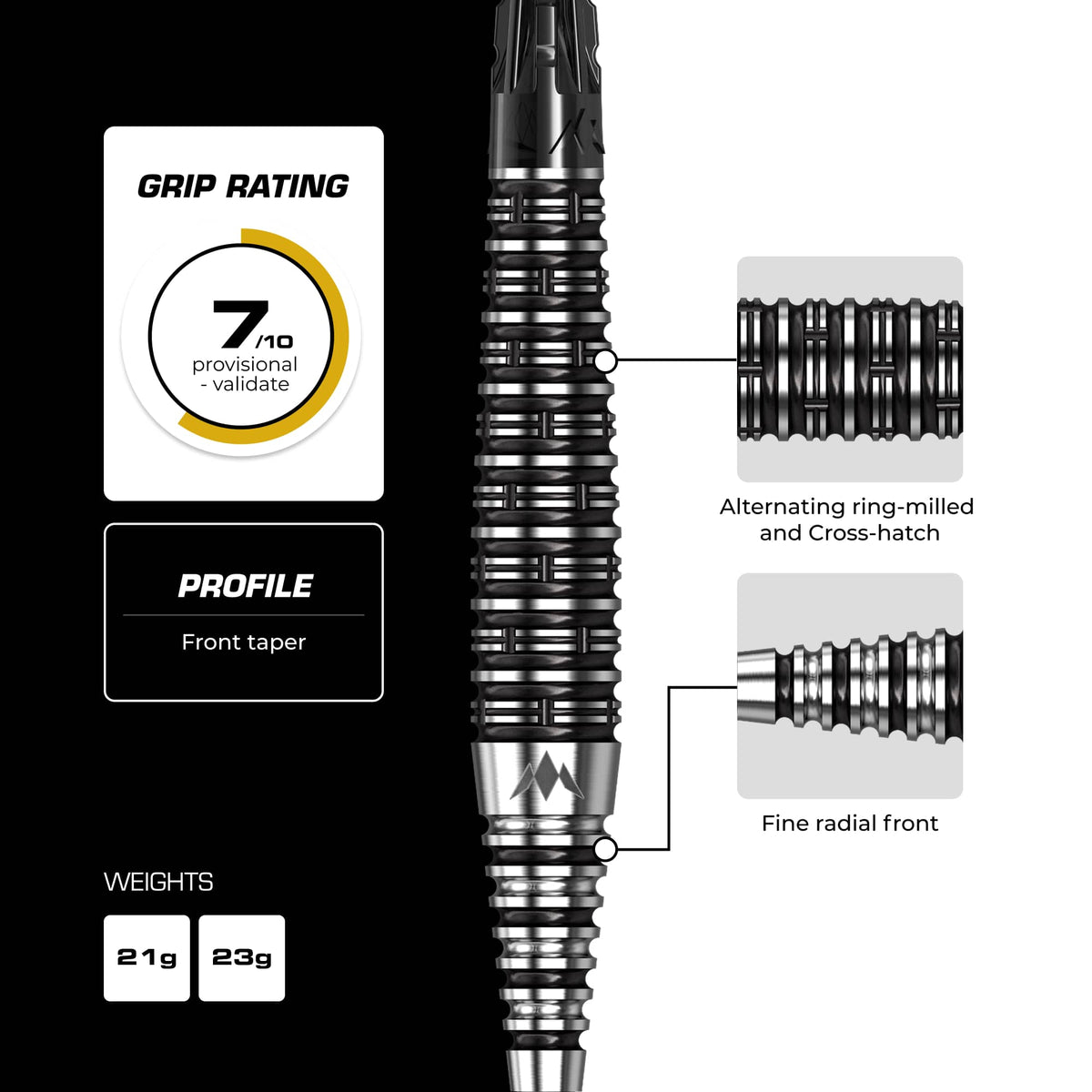Mission Cameron Carolissen R2.5 95% Tungsten Steel Tip Darts - view 4