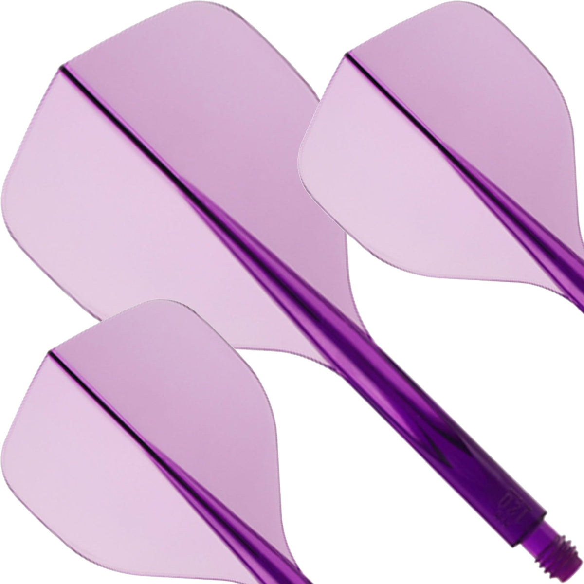 Condor AXE 120 Dart Flights - Standard - Clear Purple - view 3