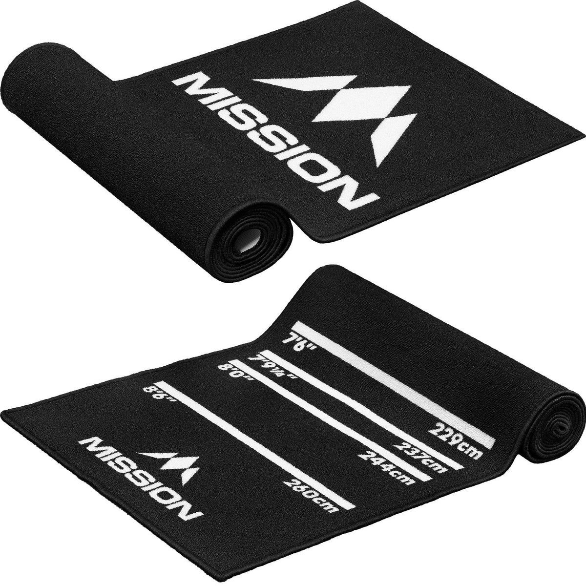 Mission Carpet Dart Mat - Black with Logo