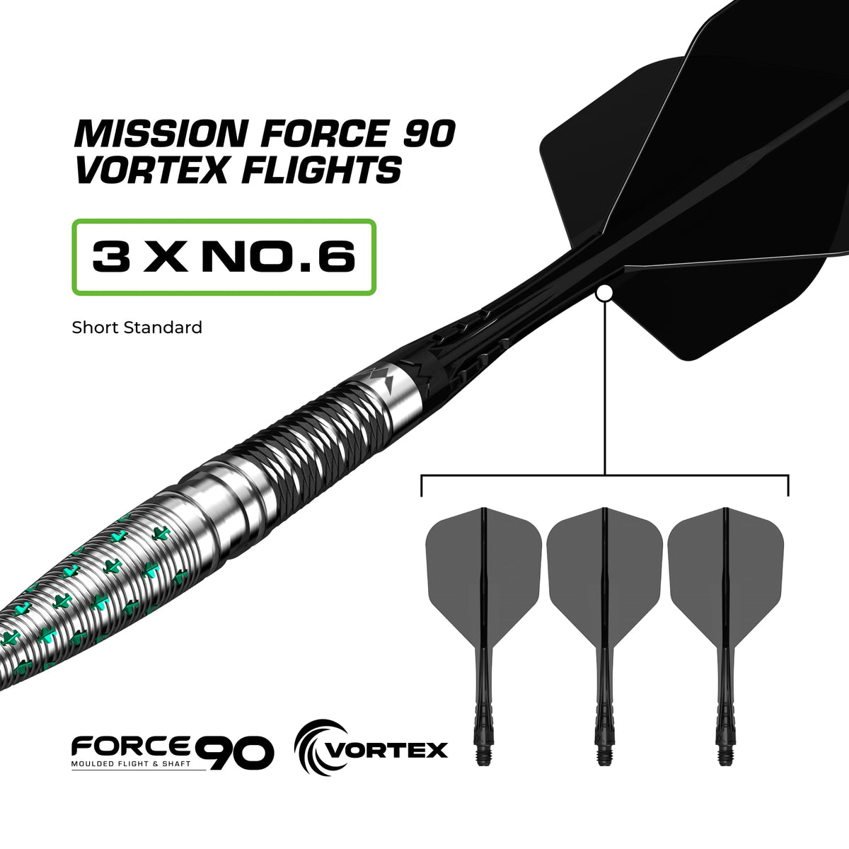 Mission Mantis R2.5 95% Tungsten Steel Tip Darts - view 6