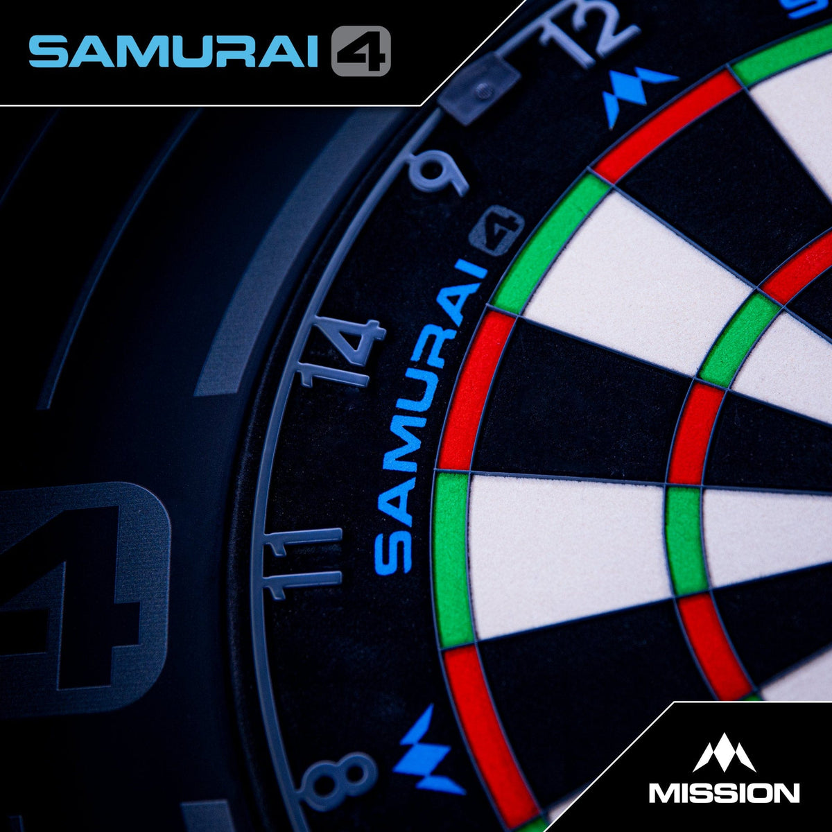 Mission Samurai 4 Dartboard - Professional - Graphite Grey - view 2