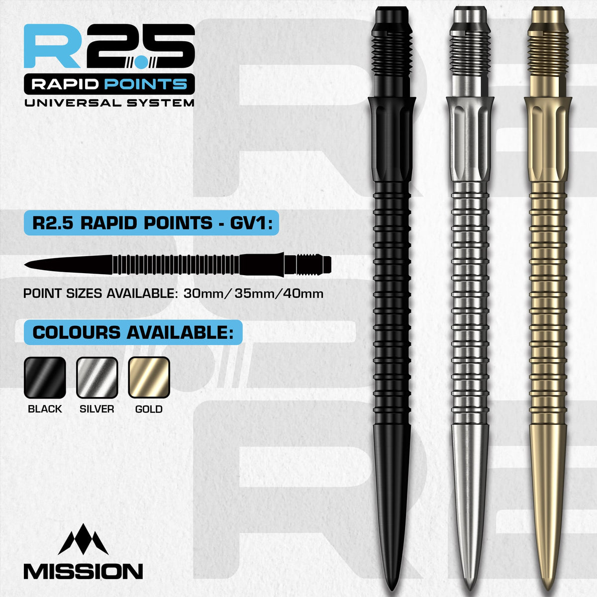 Mission R2.5 Rapid Dart Points - GV1