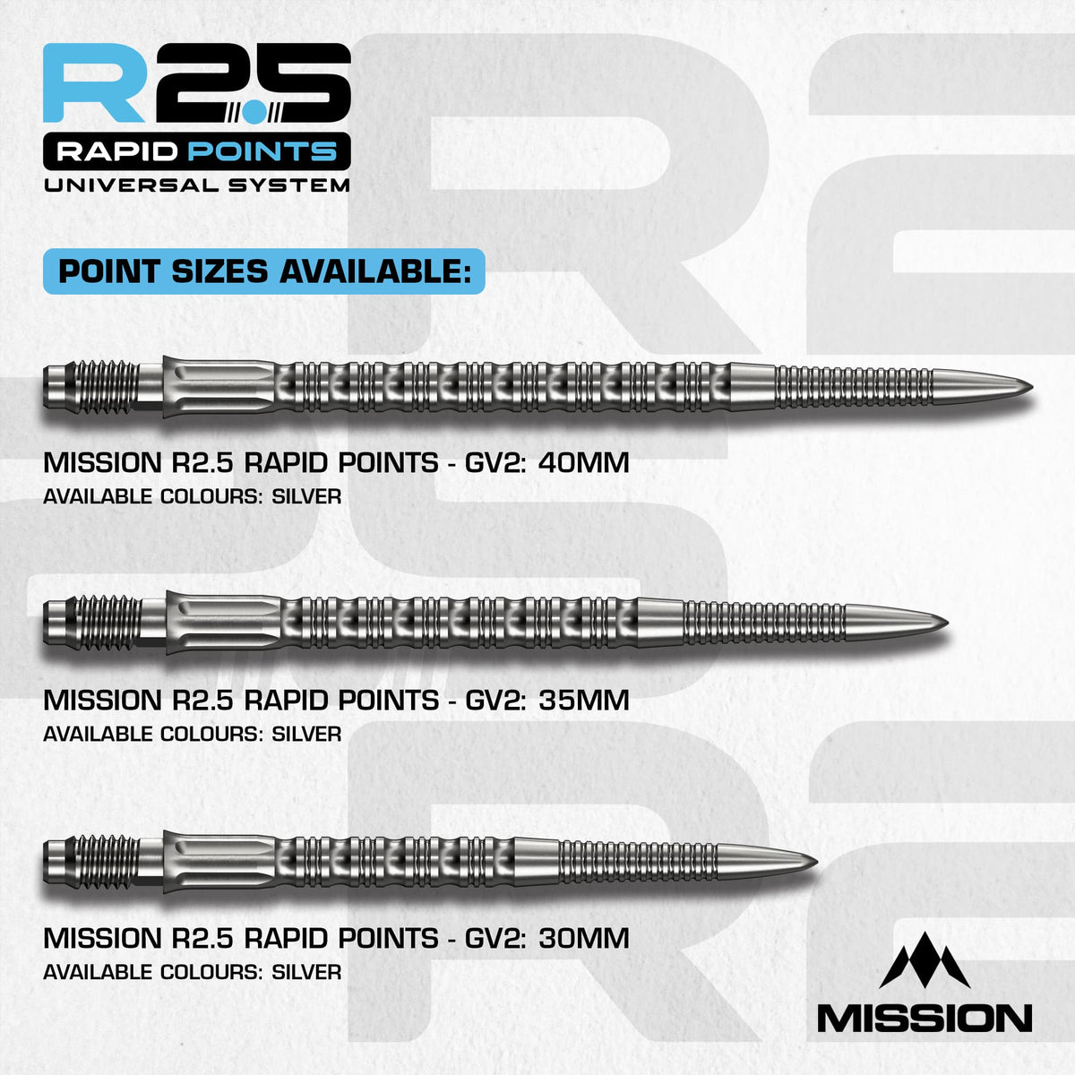 Mission R2.5 Rapid Dart Points - GV2 - view 3
