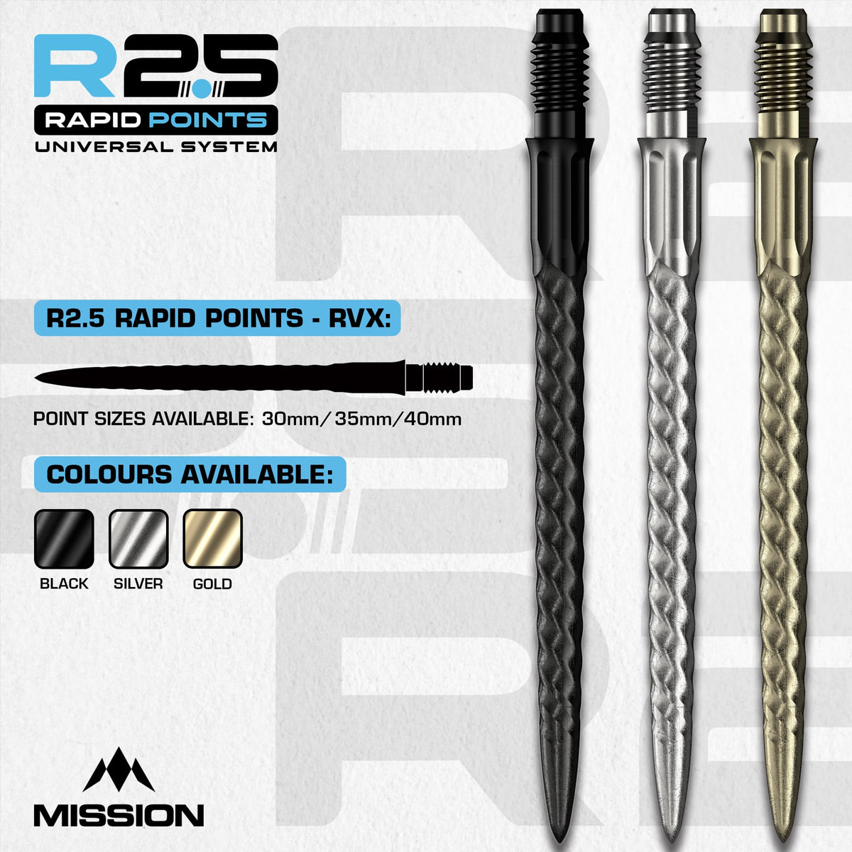 Mission R2.5 Rapid Dart Points - RVX