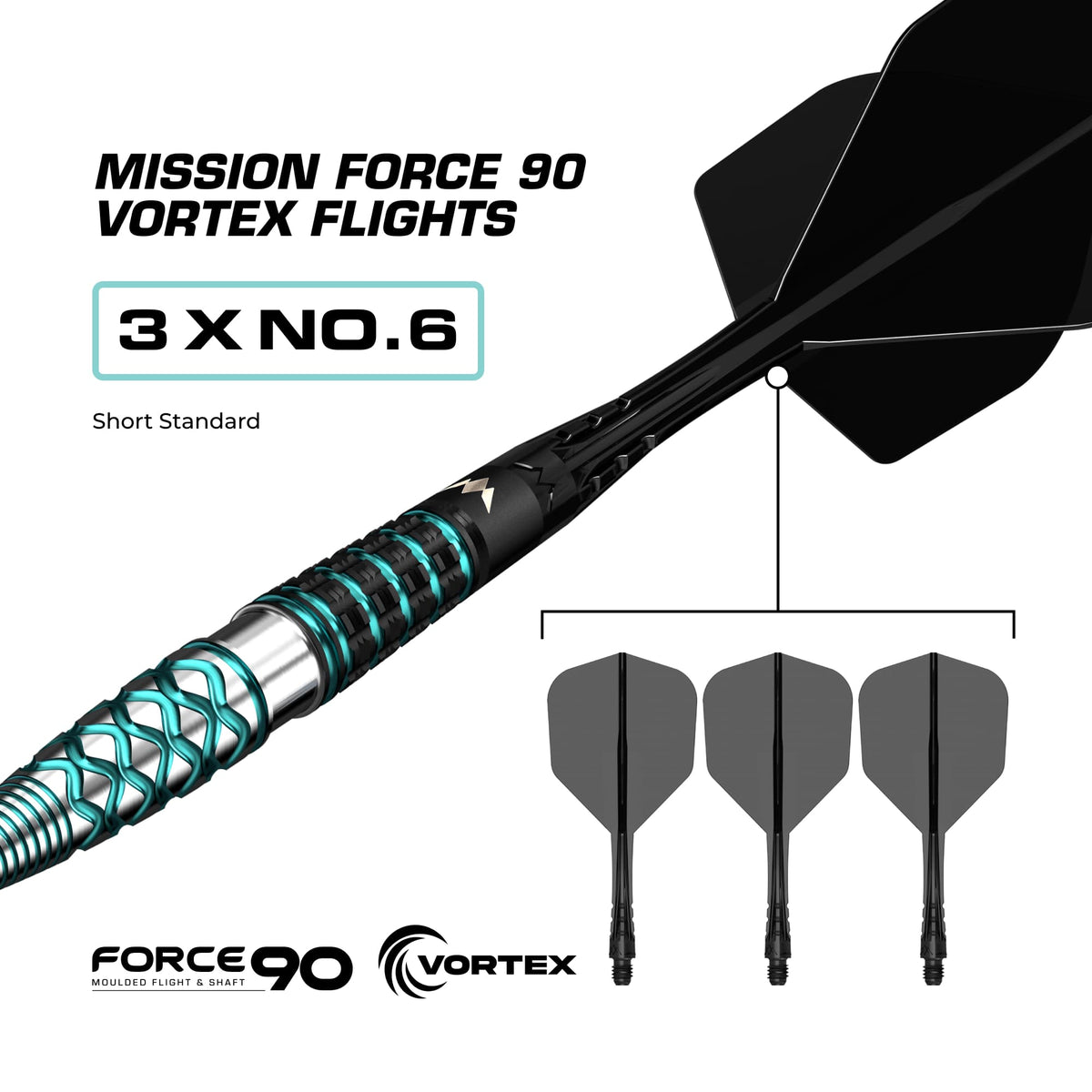 Mission Neptune R2.5 90% Tungsten Steel Tip Darts - view 6