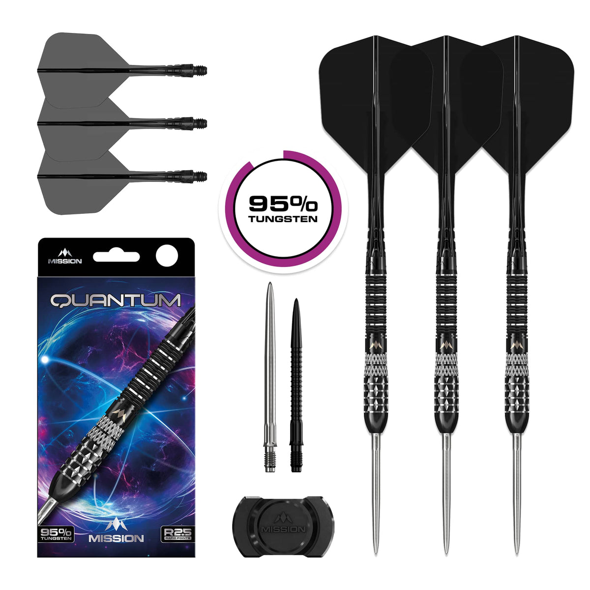 Mission Quantum R2.5 95% Tungsten Steel Tip Darts