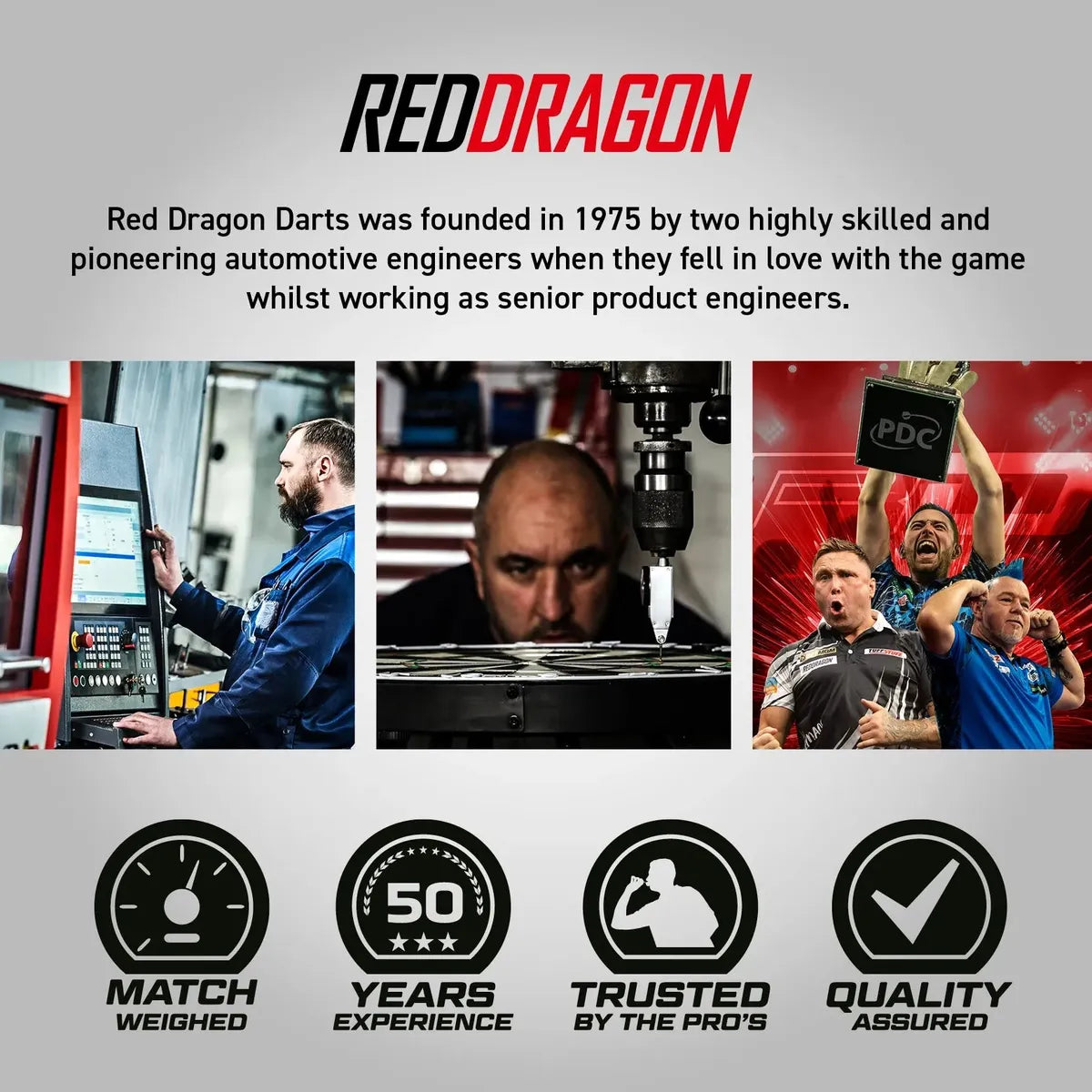 Red Dragon 50 Year Collection Hexoset 3 85% Tungsten Steel Tip Darts - view 10