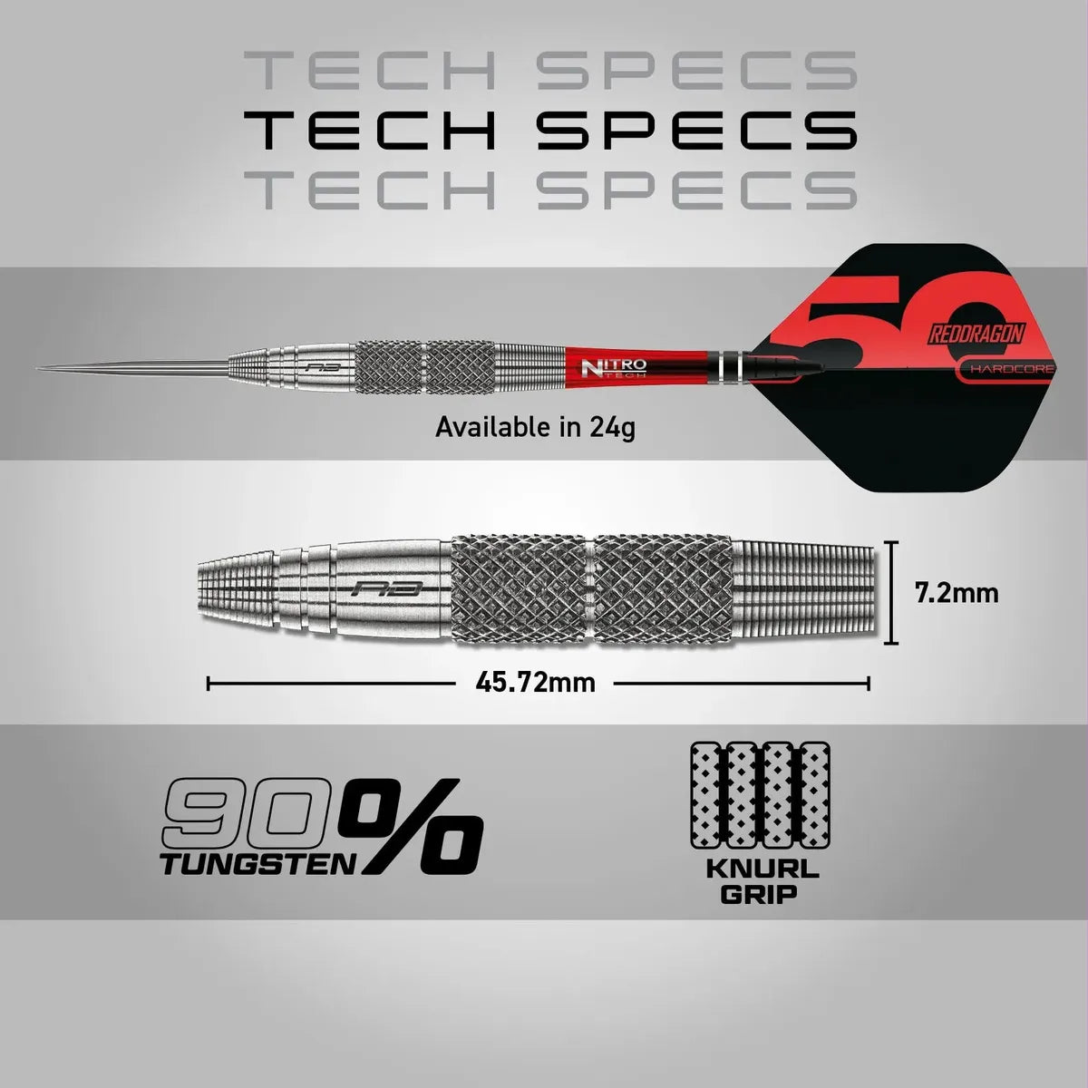 Red Dragon 50 Year Collection Grizzly 2 85% Tungsten Steel Tip Darts - view 11
