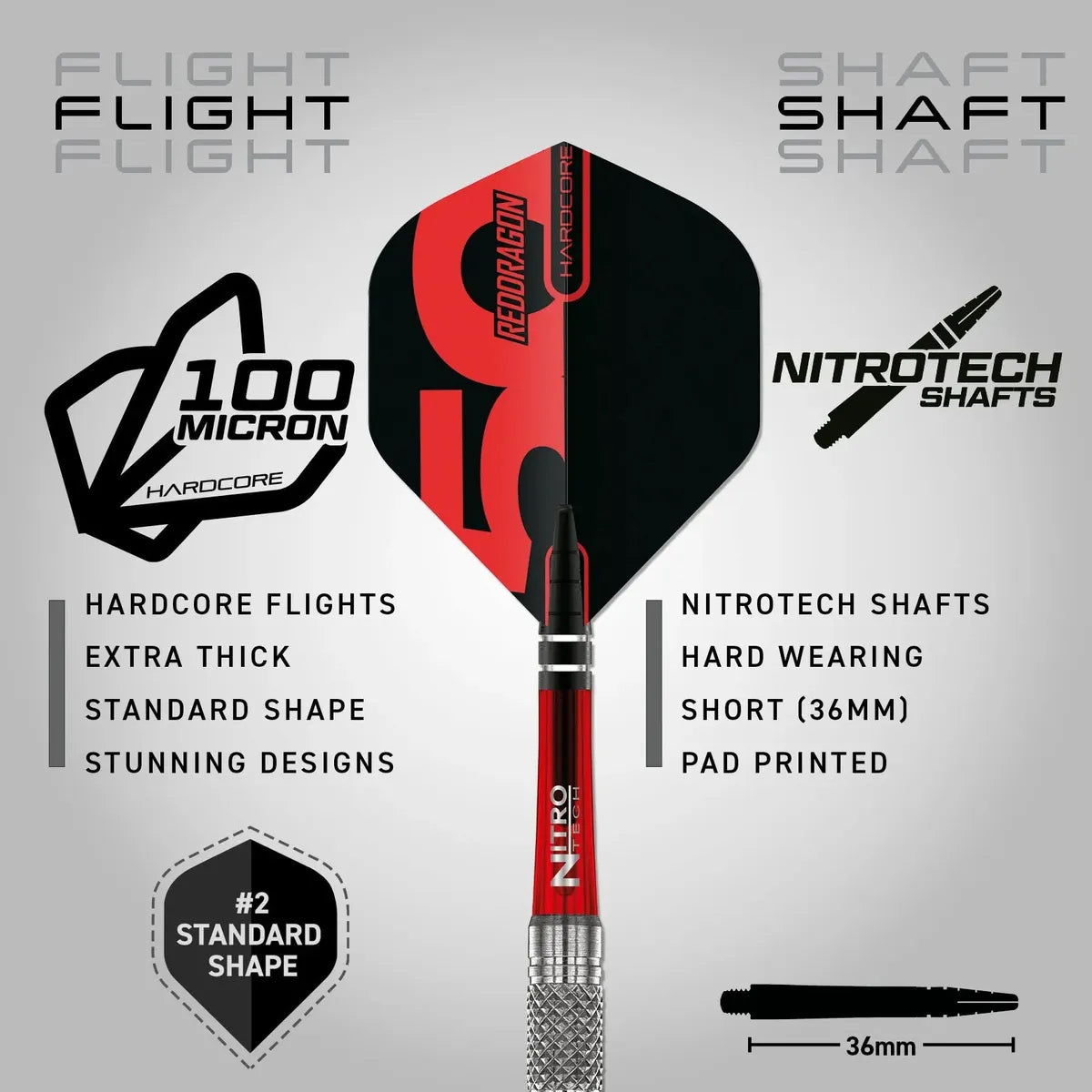 Red Dragon 50 Year Collection Grizzly 4 85% Tungsten Steel Tip Darts - view 9