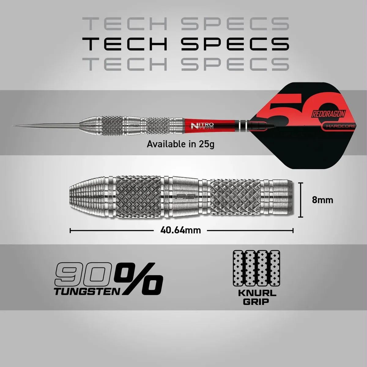 Red Dragon 50 Year Collection Grizzly 4 85% Tungsten Steel Tip Darts - view 11