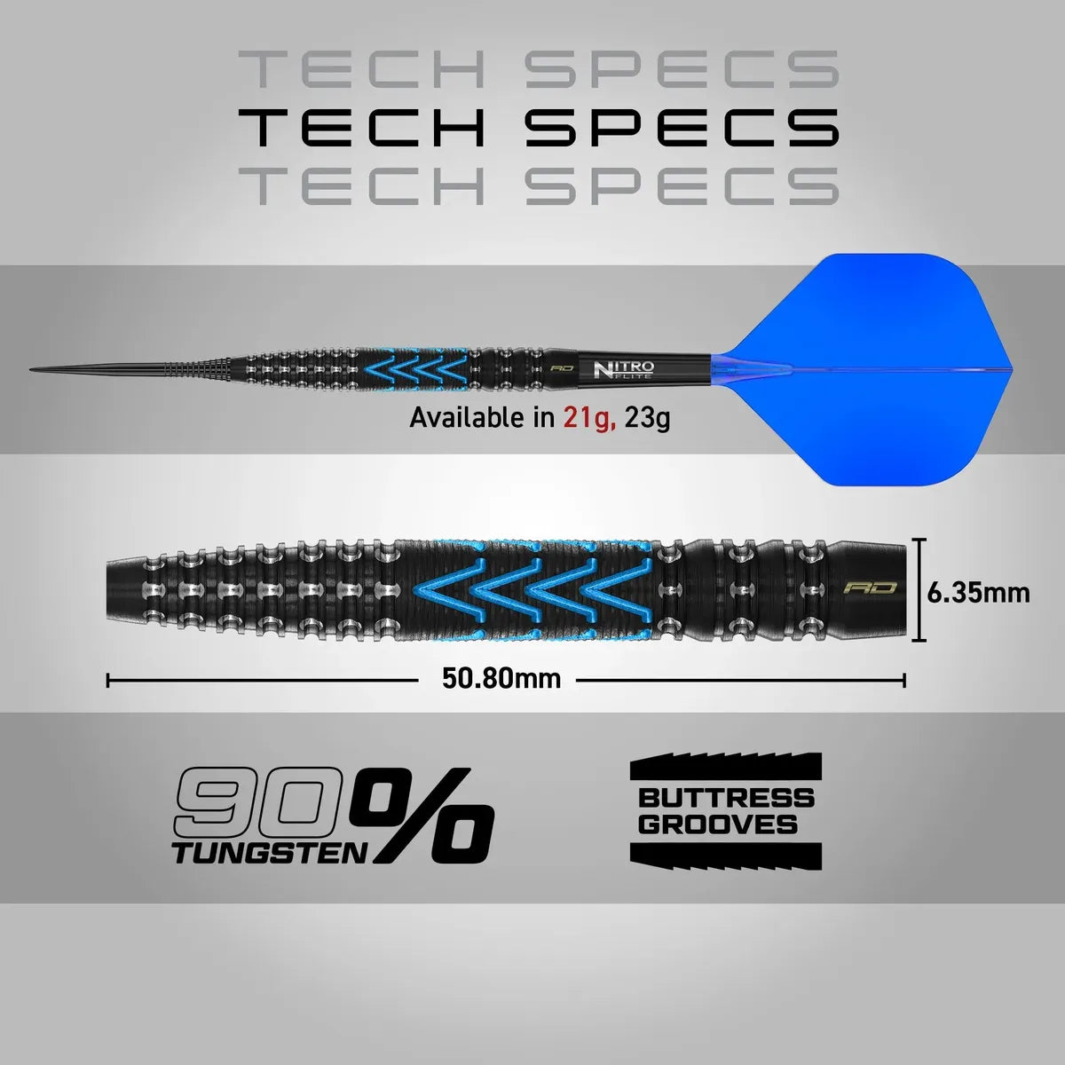 Red Dragon Amp Tapered 90% Tungsten Steel Tip Darts - view 6