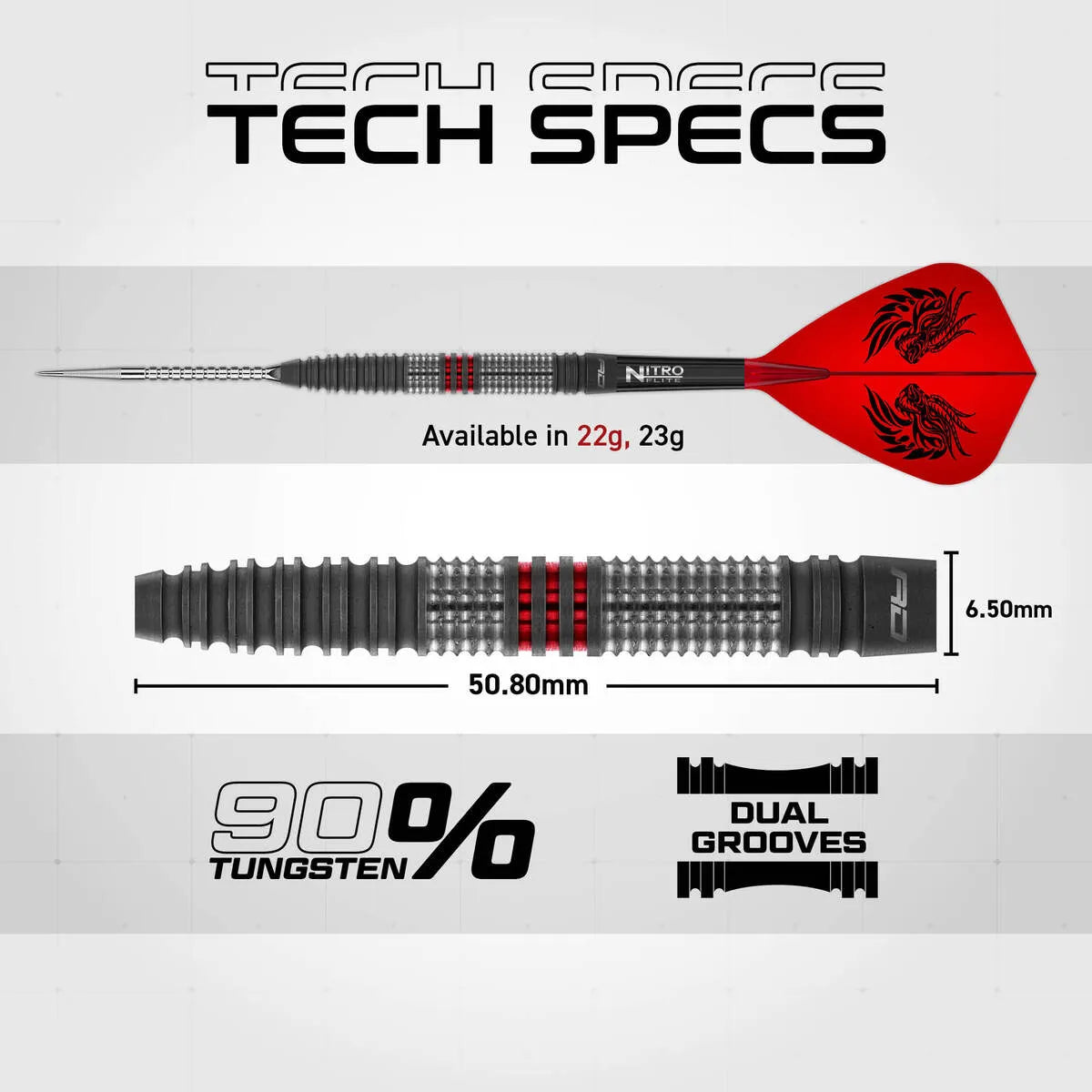 Red Dragon Jonny Clayton Hiraeth SP 90% Tungsten Steel Tip Darts - view 6