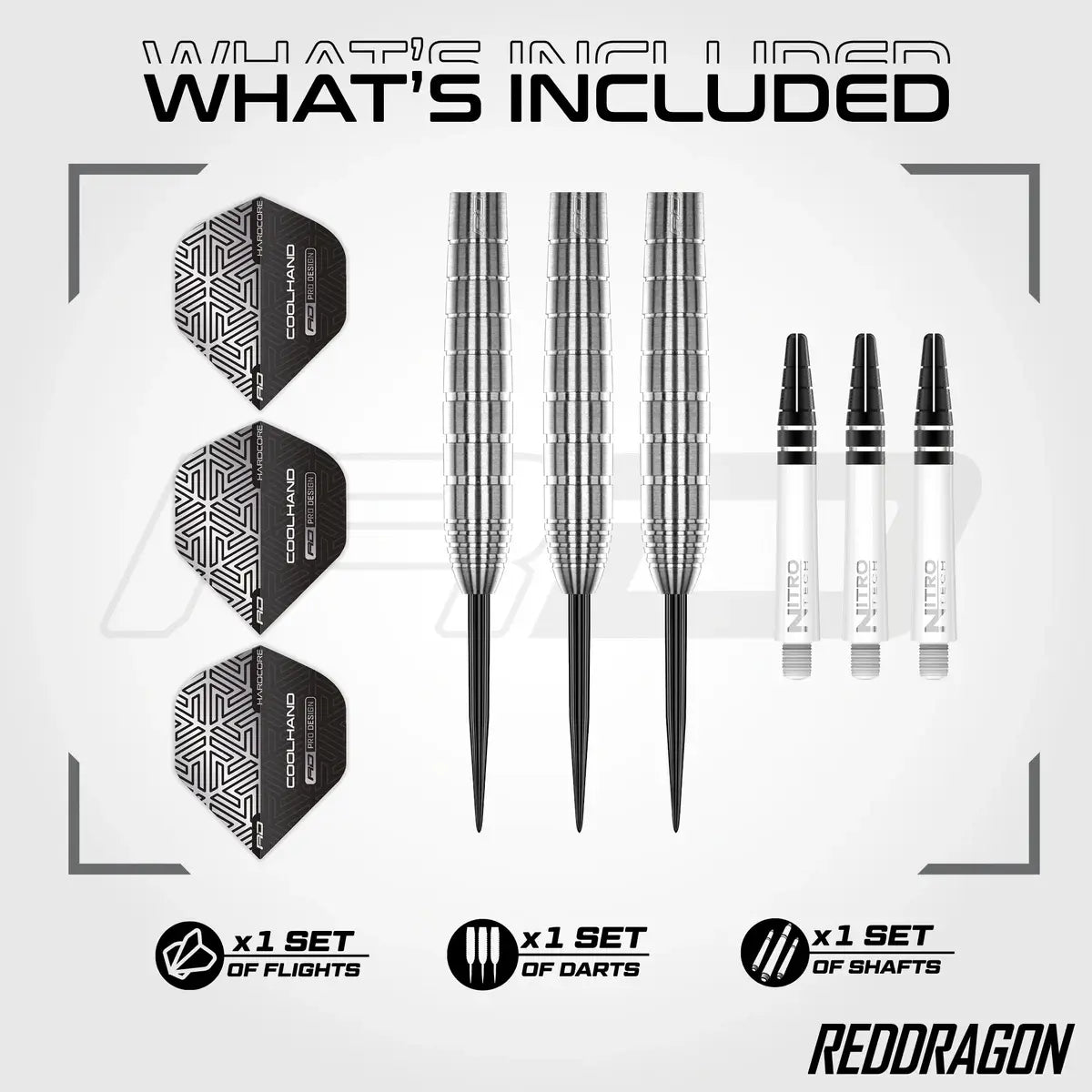 Red Dragon Luke Humphries TX1 Pioneer 90% Tungsten Steel Tip Darts - view 3