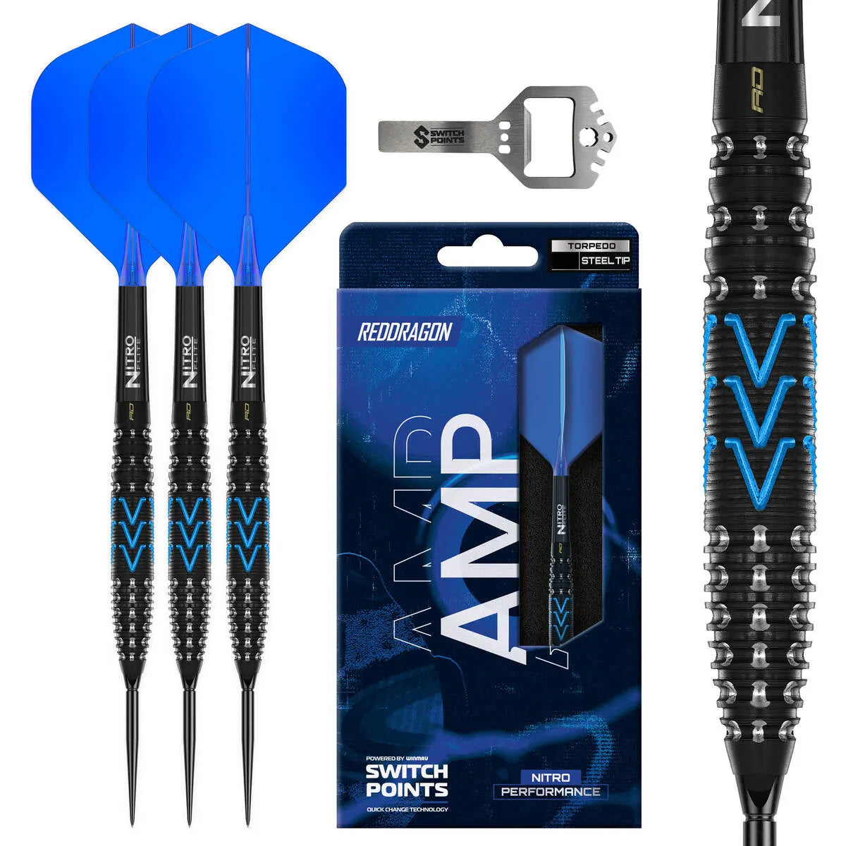 Red Dragon Amp Torpedo SP 90% Tungsten Steel Tip Darts