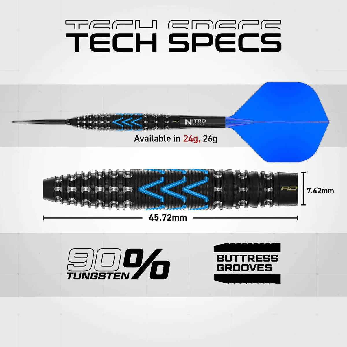 Red Dragon Amp Torpedo SP 90% Tungsten Steel Tip Darts - view 6
