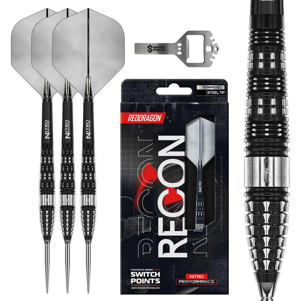 Red Dragon Recon Torpedo SP 90% Tungsten Steel Tip Darts
