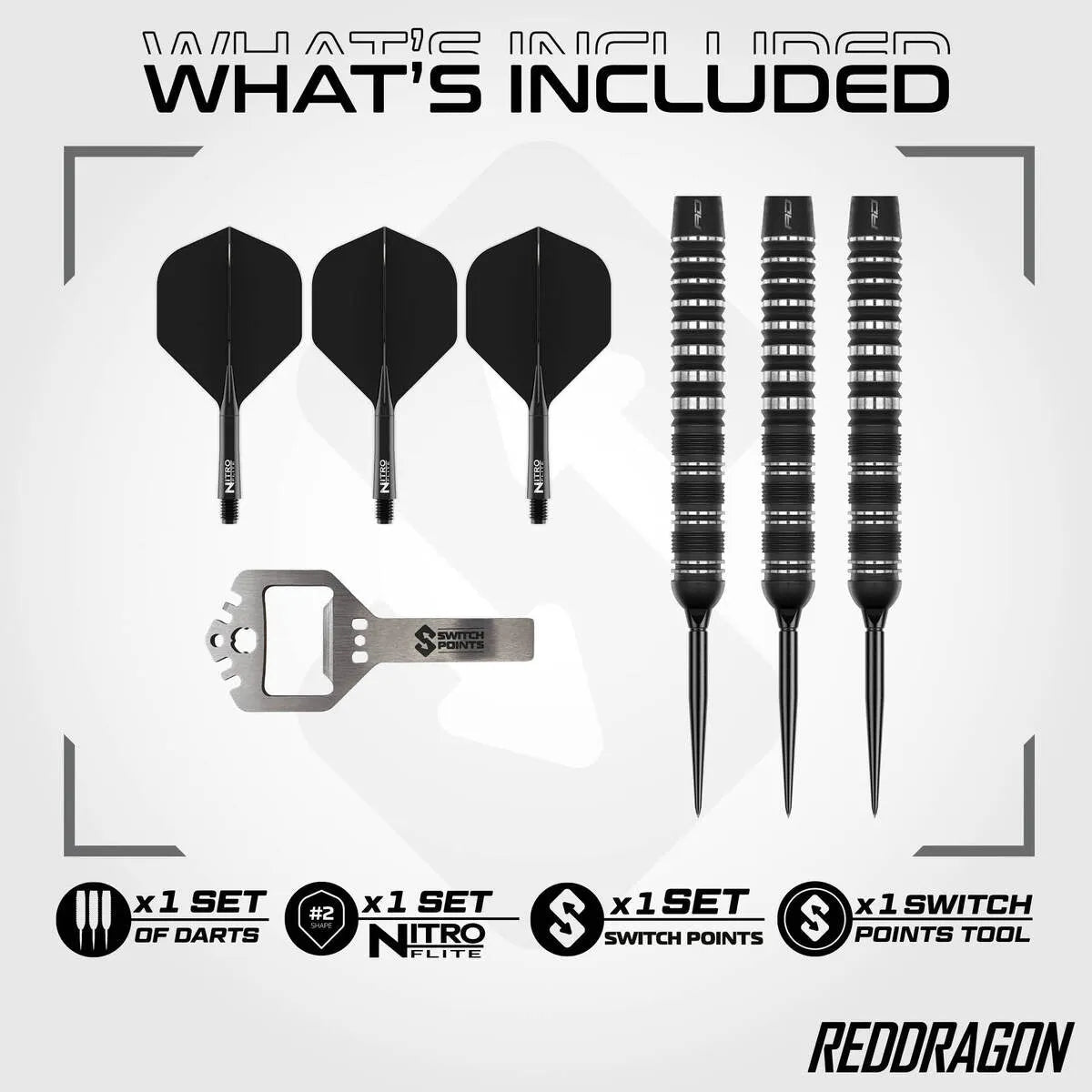 Red Dragon Sable Parallel SP 90% Tungsten Steel Tip Darts - view 3