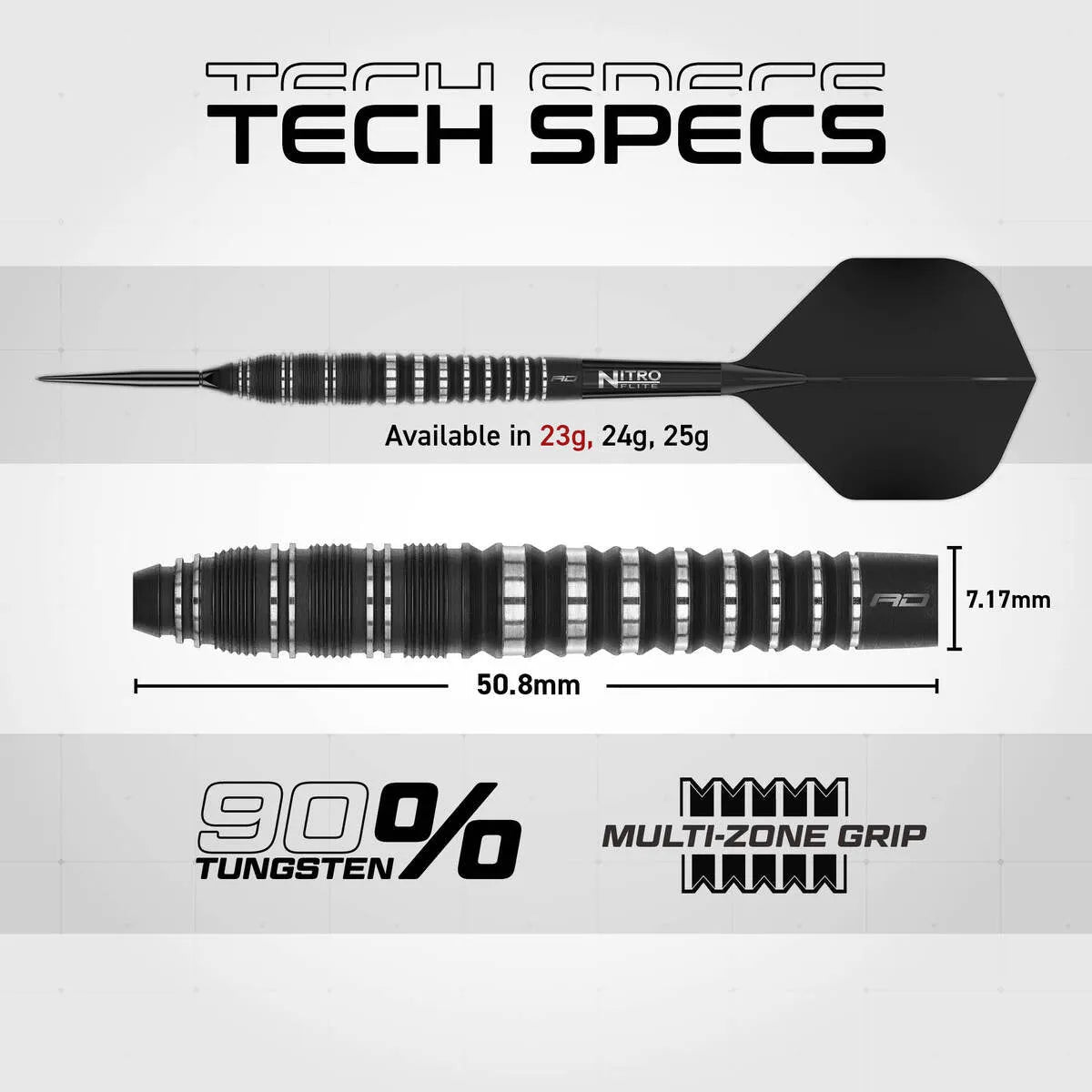 Red Dragon Sable Torpedo SP 90% Tungsten Steel Tip Darts - view 6
