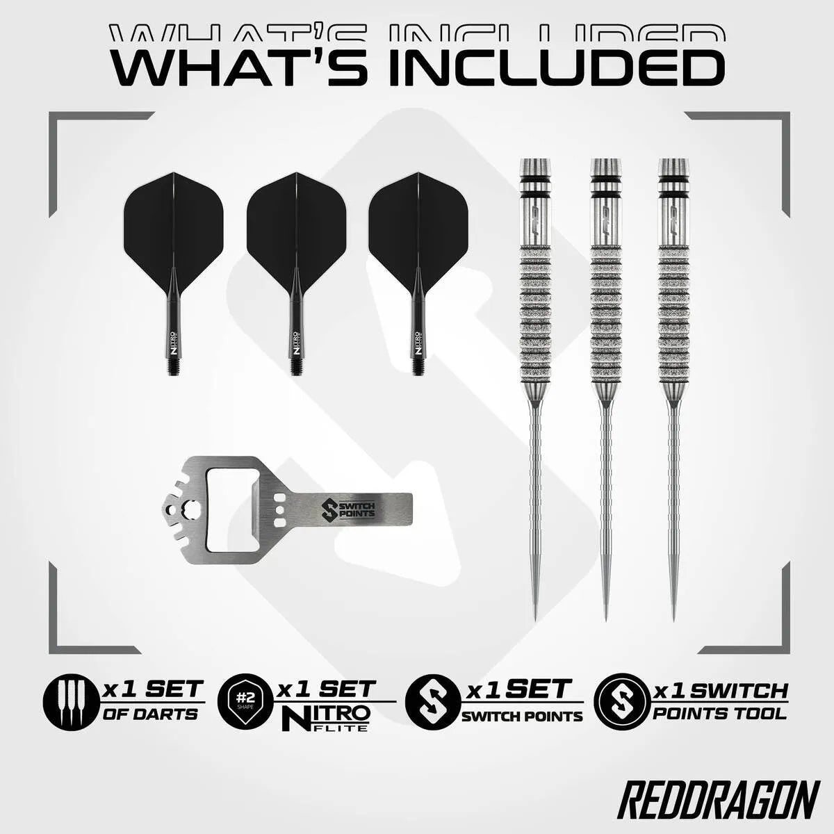 Red Dragon Gian van Veen Tour Edition SP 90% Tungsten Steel Tip Darts - view 3