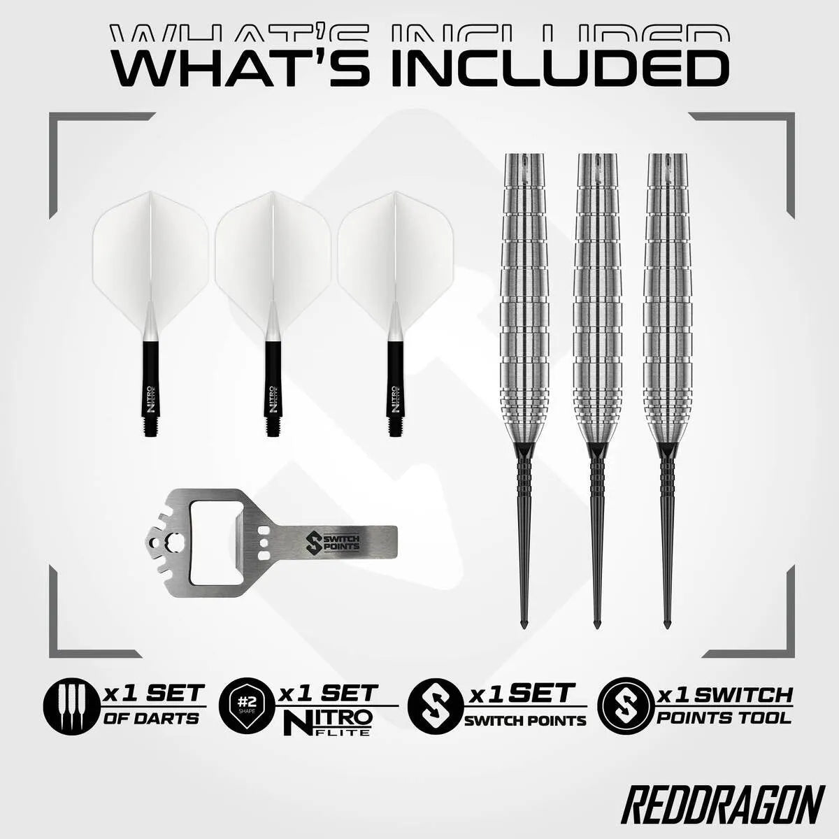 Red Dragon Luke Humphries TX1 Pioneer SP 90% Tungsten Steel Tip Darts - view 3