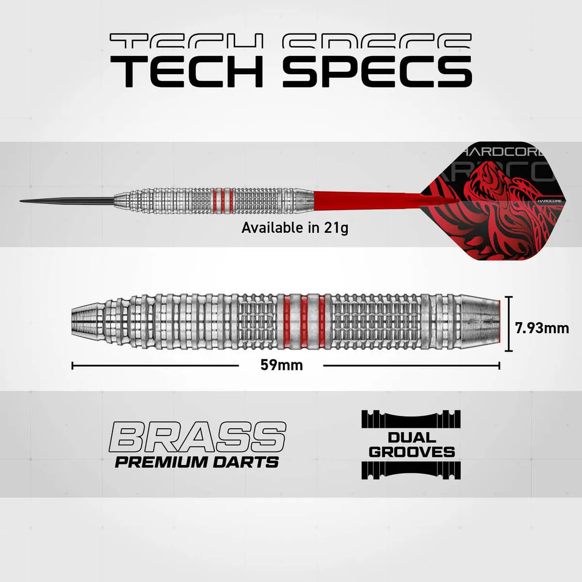 Red Dragon Jonny Clayton SE Brass Steel Tip Darts - view 4