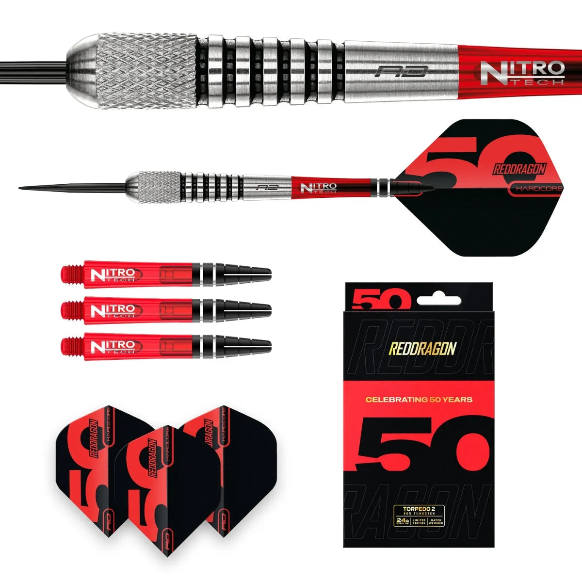 Red Dragon 50 Year Collection Torpedo 2 80% Tungsten Steel Tip Darts - view 3