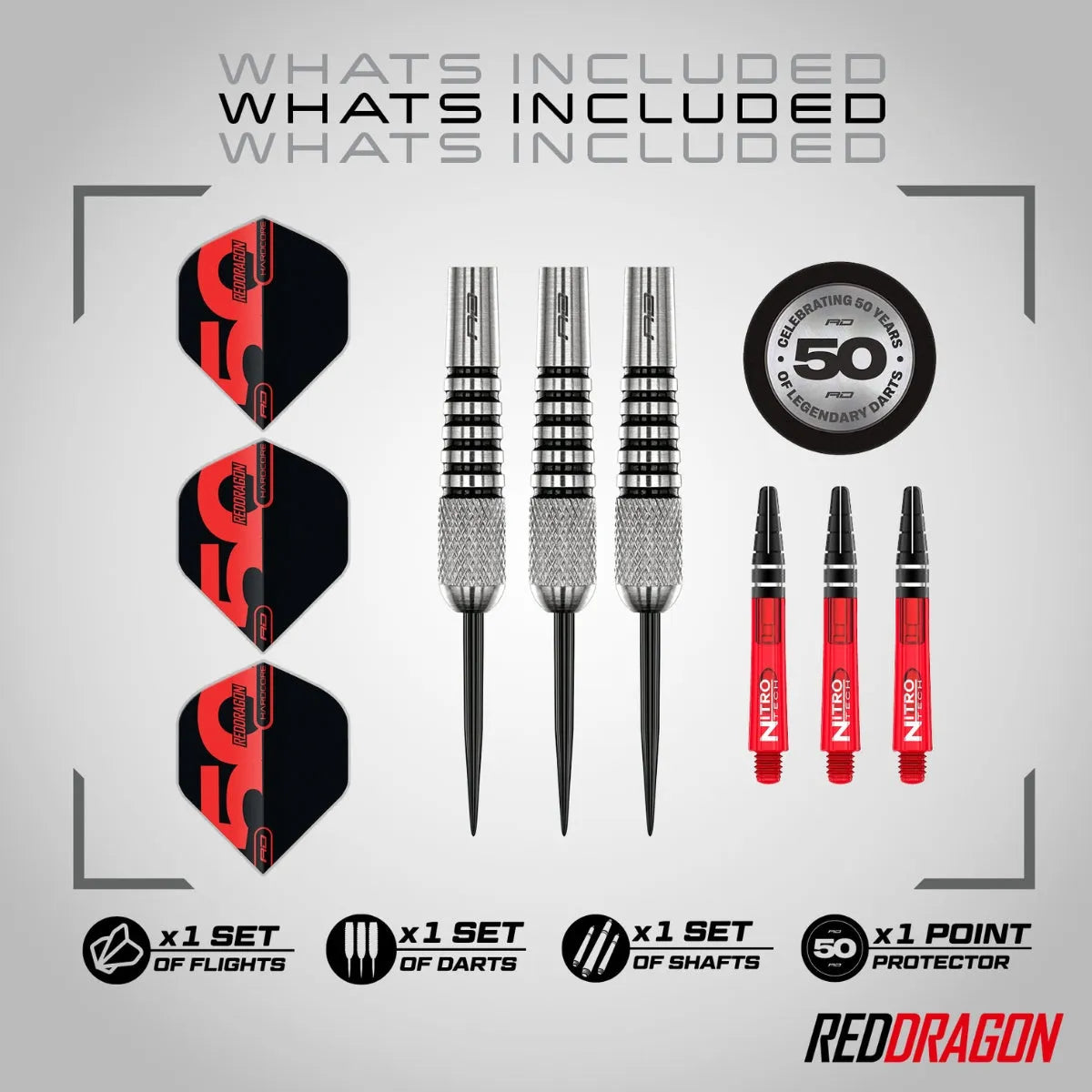 Red Dragon 50 Year Collection Torpedo 2 80% Tungsten Steel Tip Darts - view 7