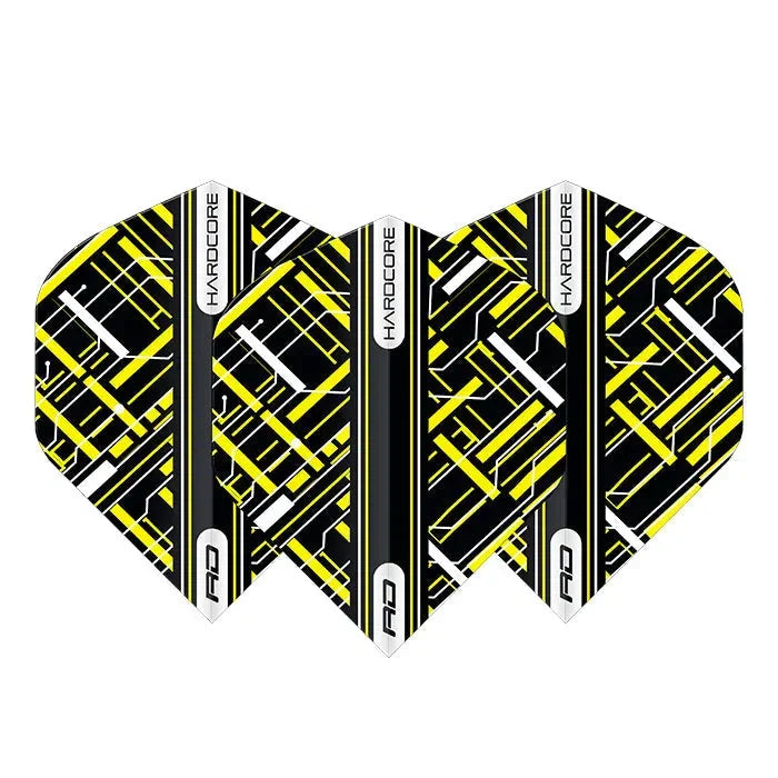 Red Dragon Hardcore Radical Black & Yellow Flights - view 2