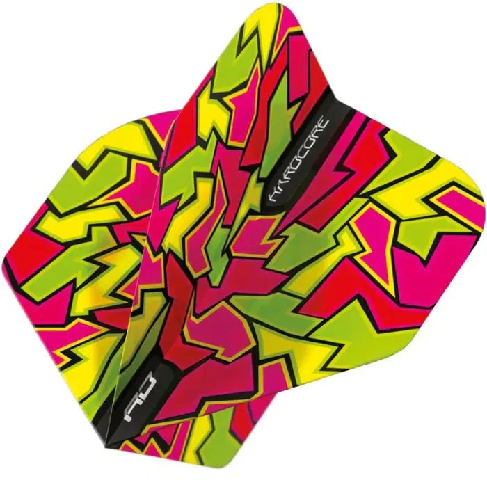 Red Dragon Hardcore Radical Red Crackle Standard Flights