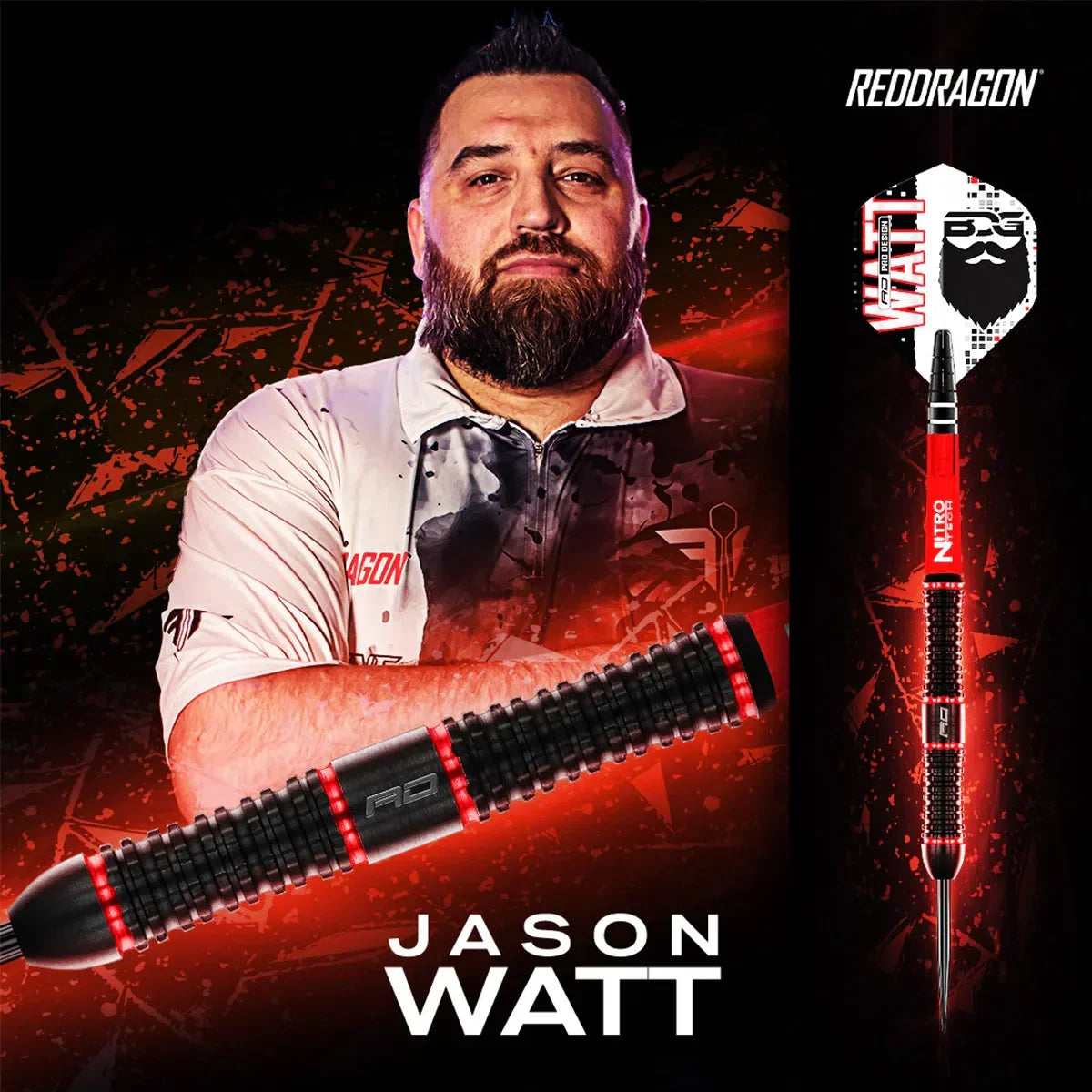 Red Dragon Jason Watt 90% Tungsten Steel Tip Darts - view 4