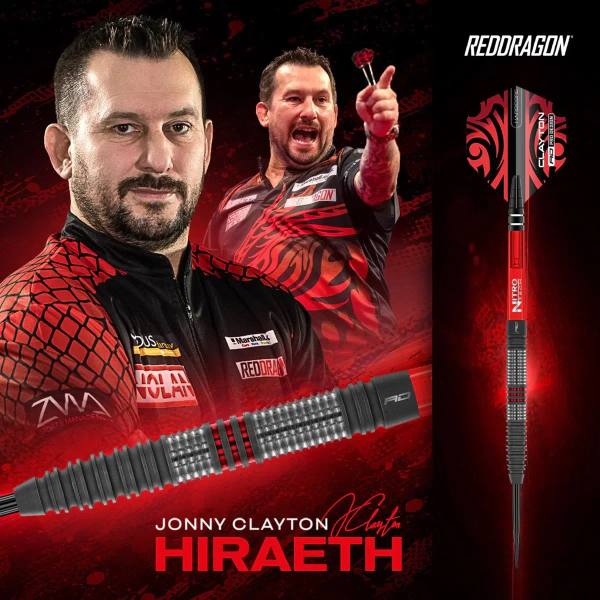 Red Dragon Jonny Clayton Hiraeth 90% Tungsten Steel Tip Darts - view 4