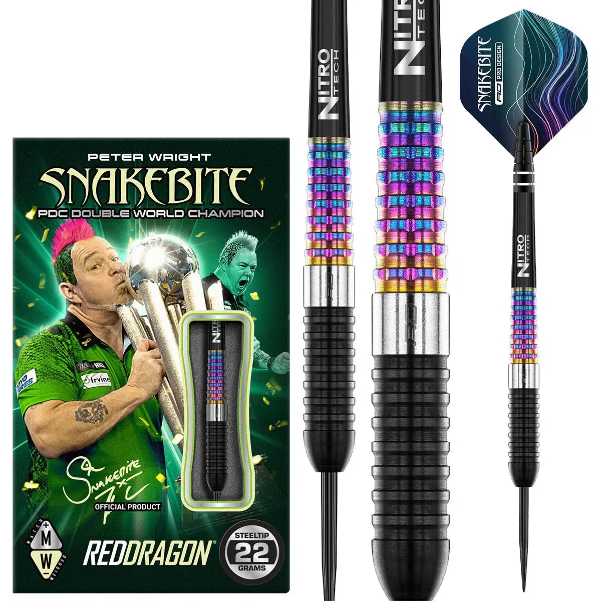 Red Dragon Peter Wright Corra 90% Tungsten Steel Tip Darts