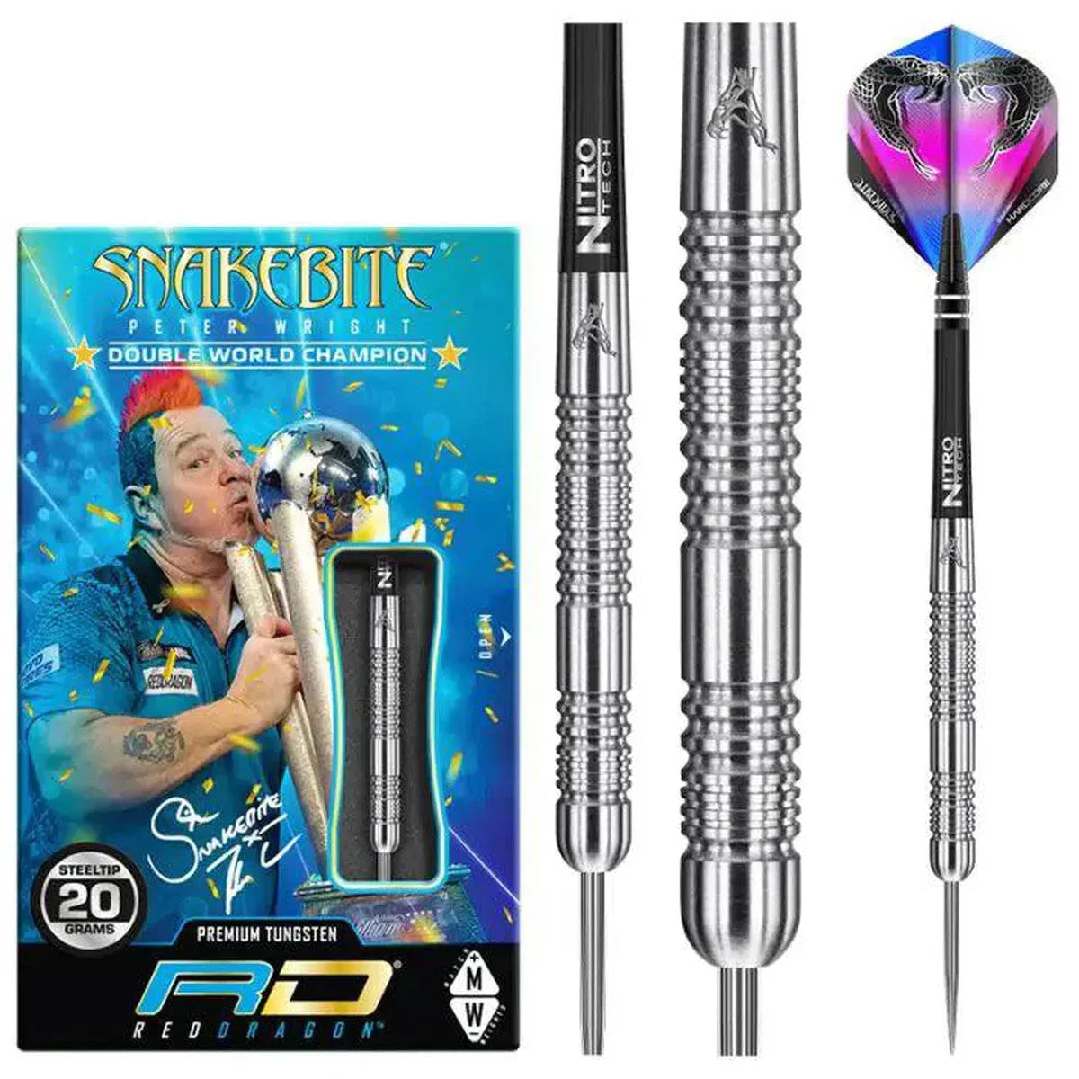 Red Dragon Peter Wright Euro 11 85% Tungsten Steel Tip Darts