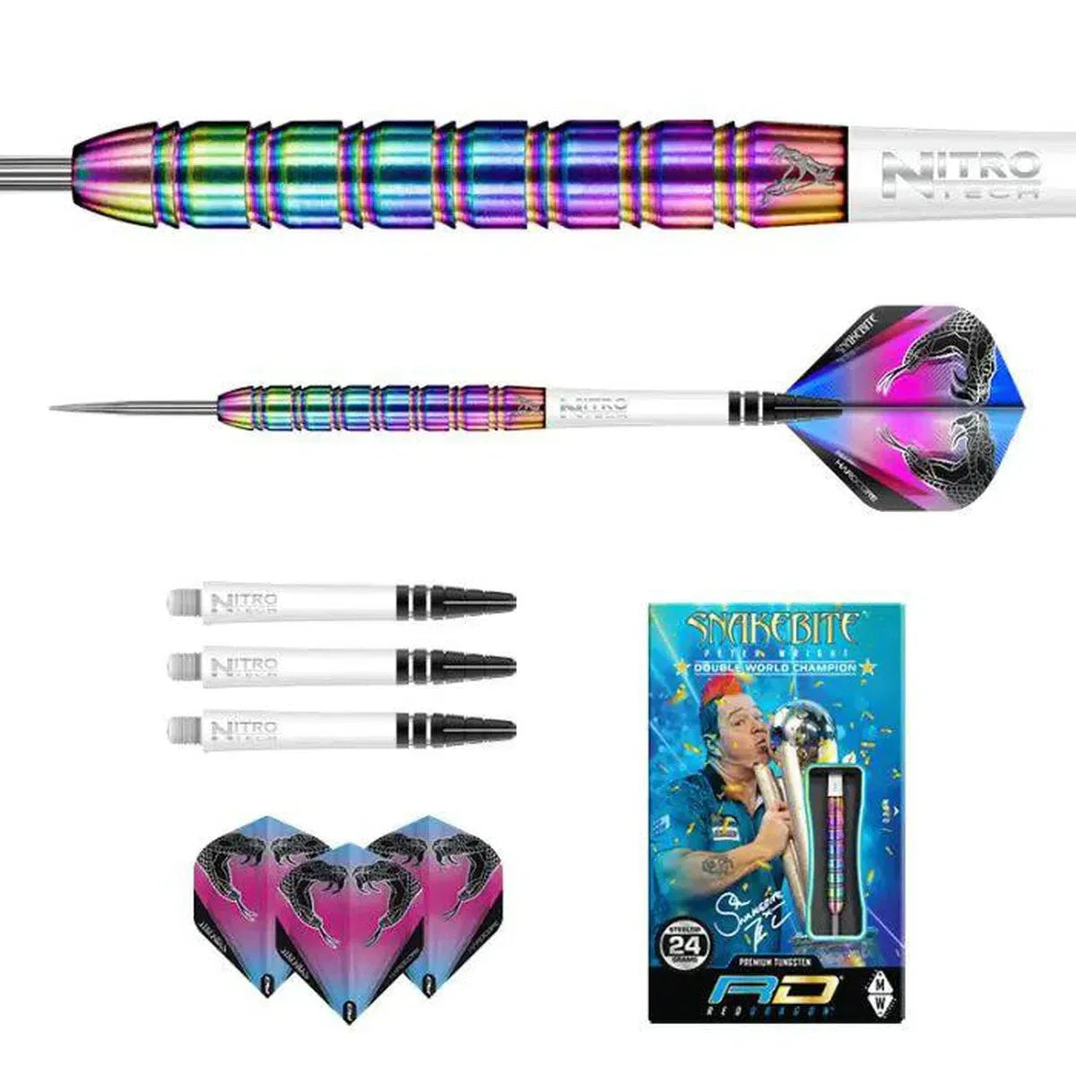 Red Dragon Peter Wright Snakebite 1 85% Tungsten Steel Tip Darts - view 3