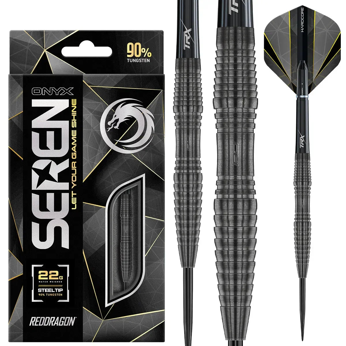 Red Dragon Seren 3 Onyx 90% Tungsten Steel Tip Darts