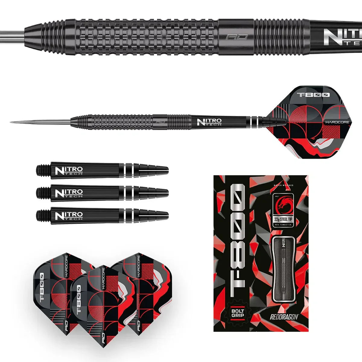 Red Dragon T-800 90% Tungsten Steel Tip Darts - view 3
