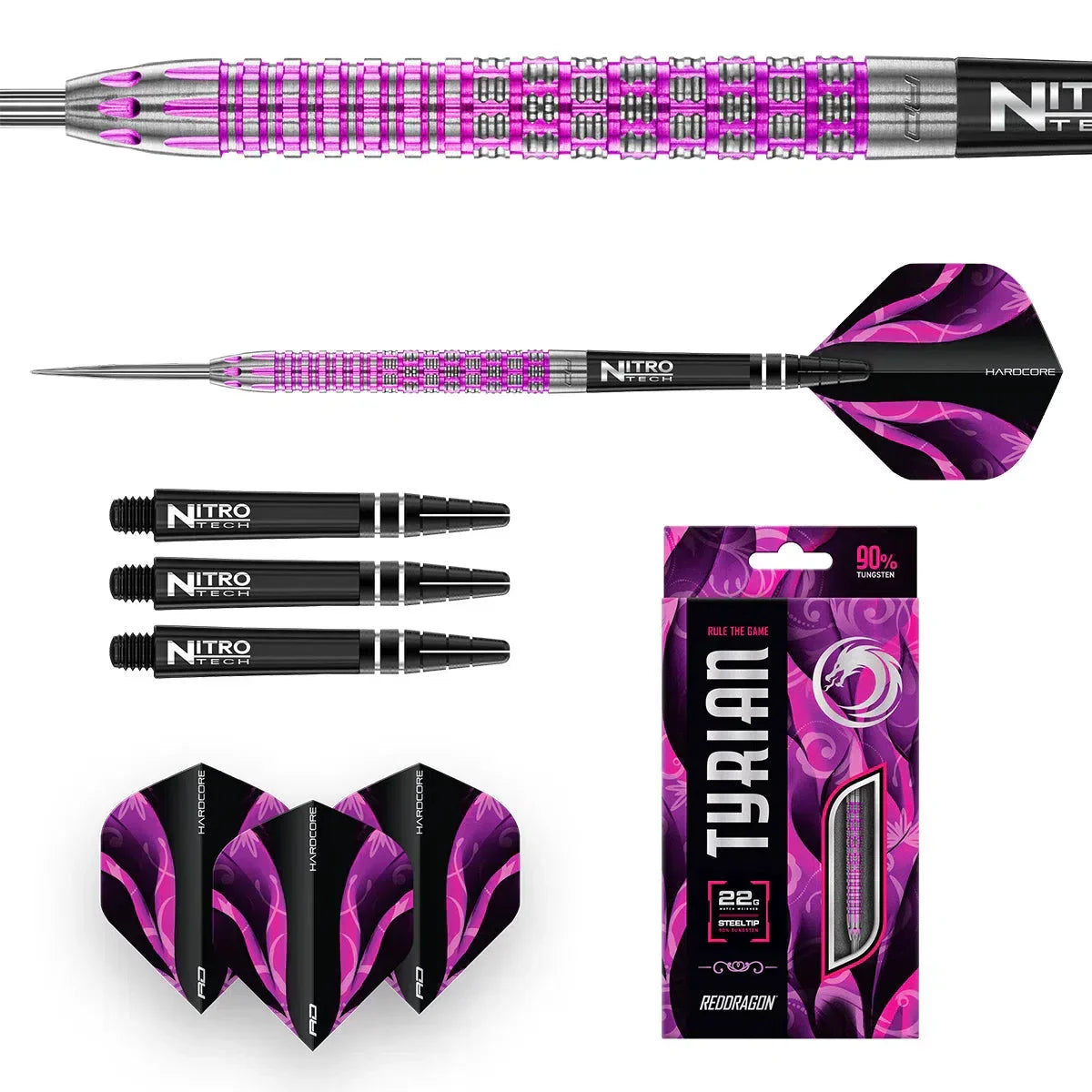 Red Dragon Tyrian 90% Tungsten Steel Tip Darts - view 3
